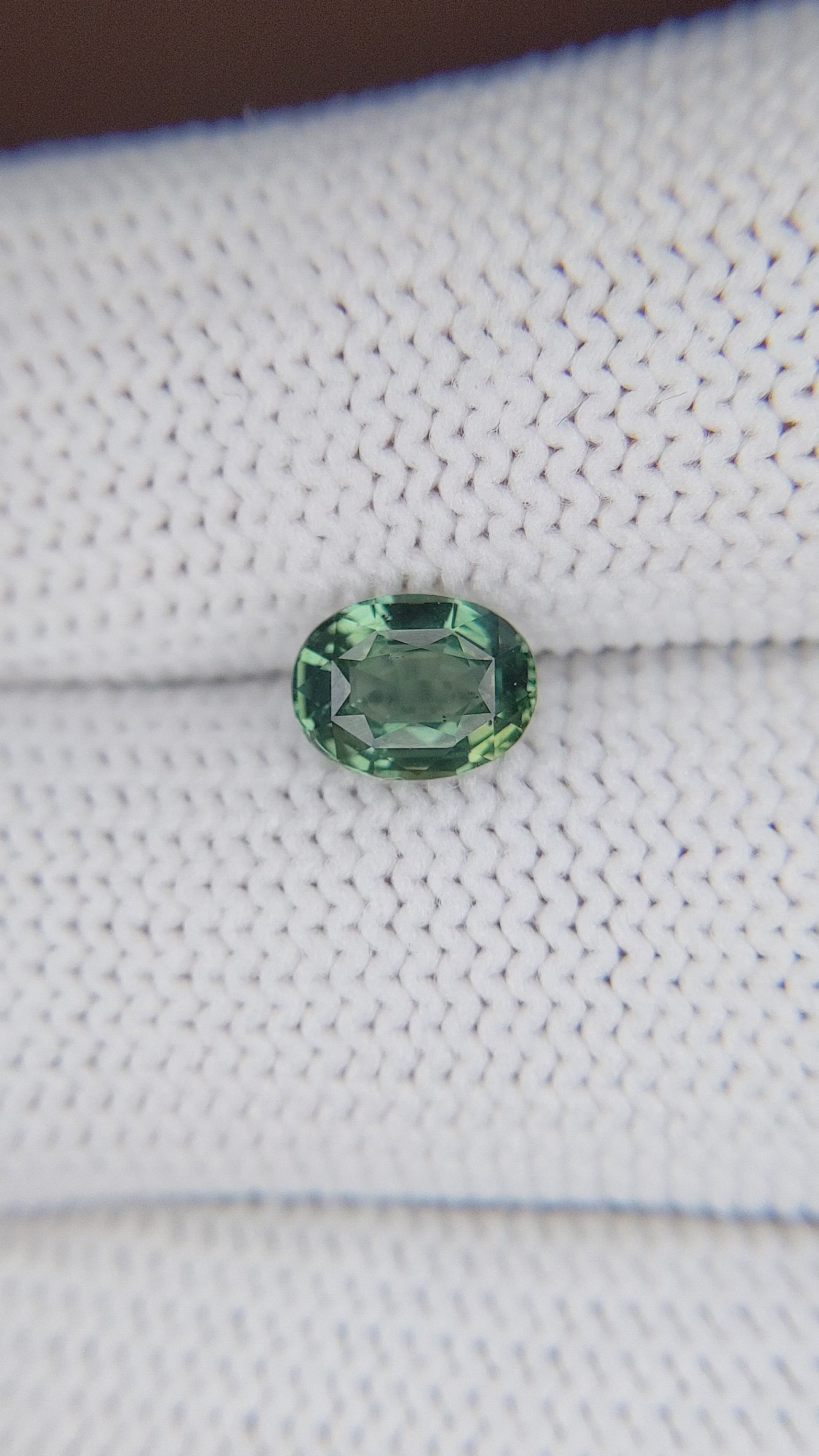 1.39 Ct. Green Sapphire from Tanzania Size Video