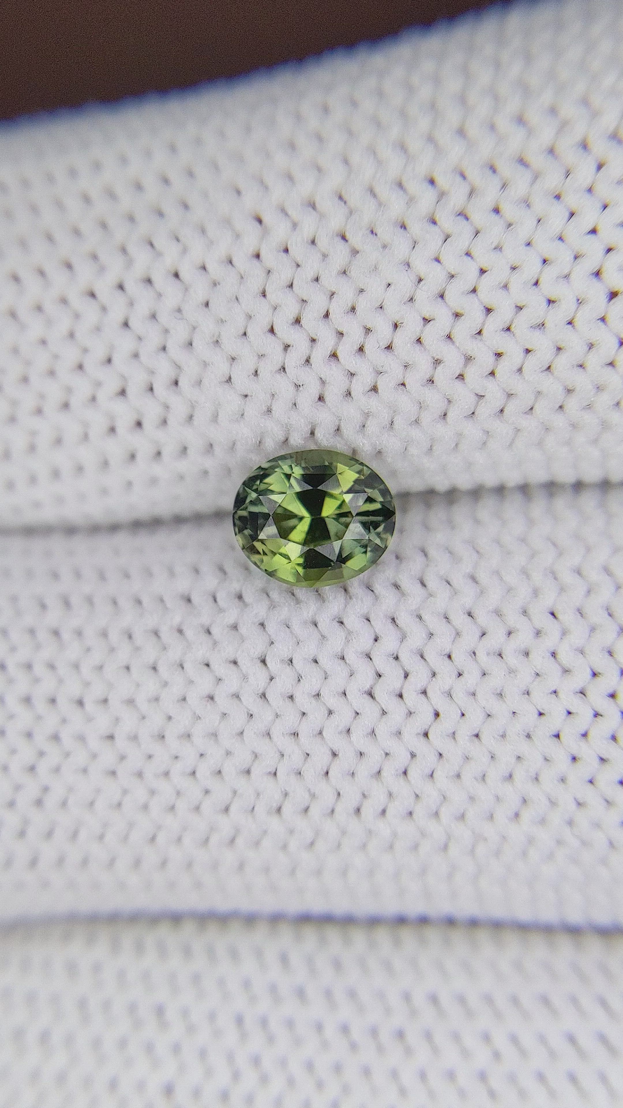 1.15 Ct. Green Sapphire from Tanzania Size Video