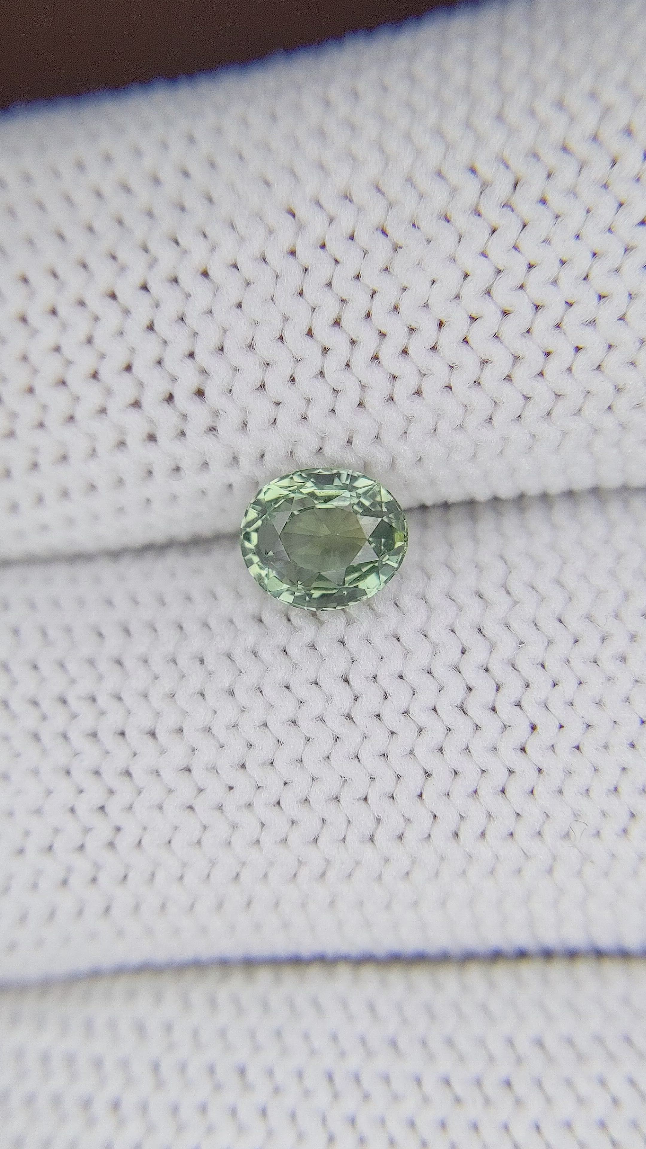 1.04 Ct. Green Sapphire from Tanzania Size Video