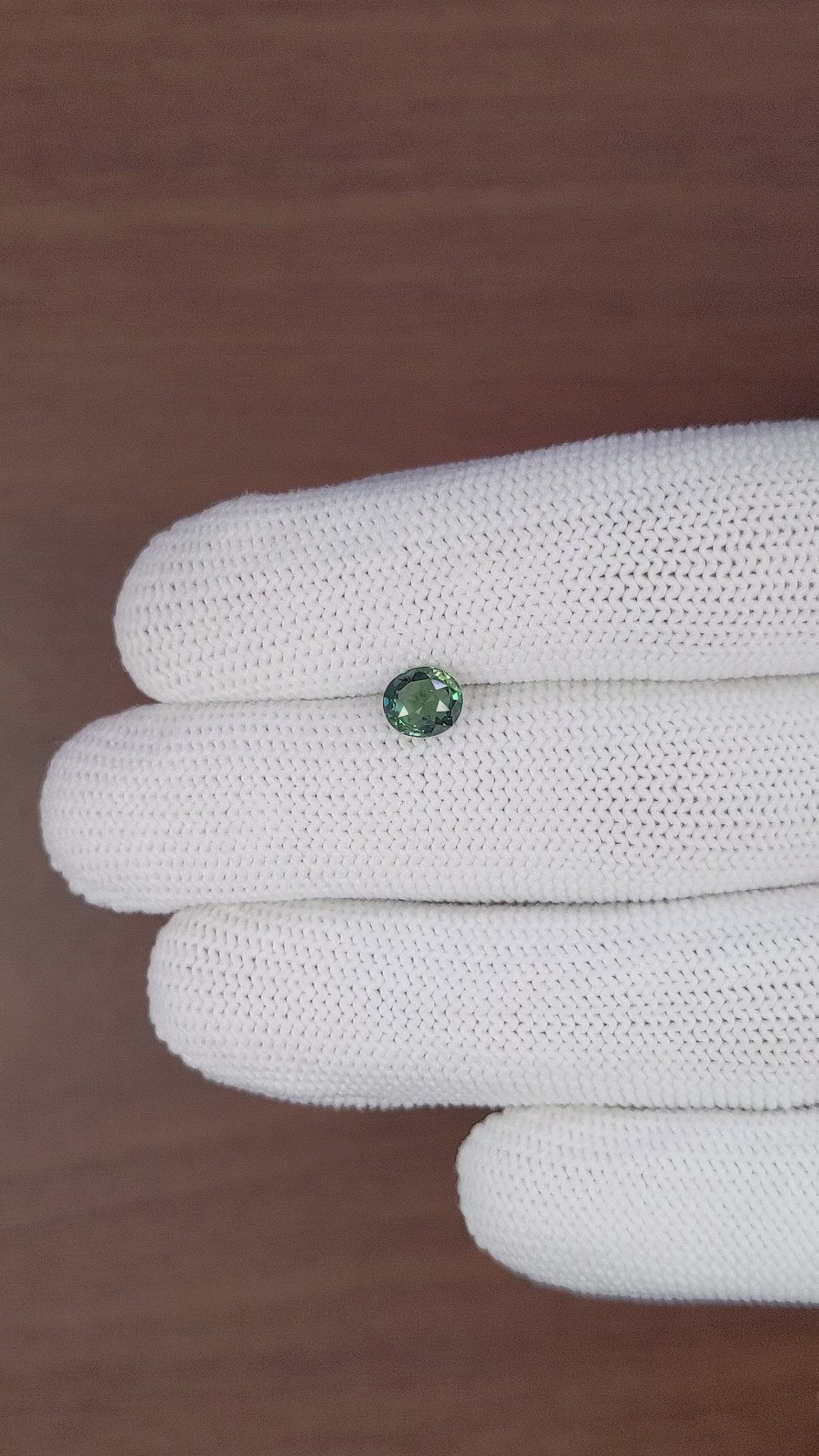 1.13 Ct. Bluish Green Sapphire from Tanzania Size Video