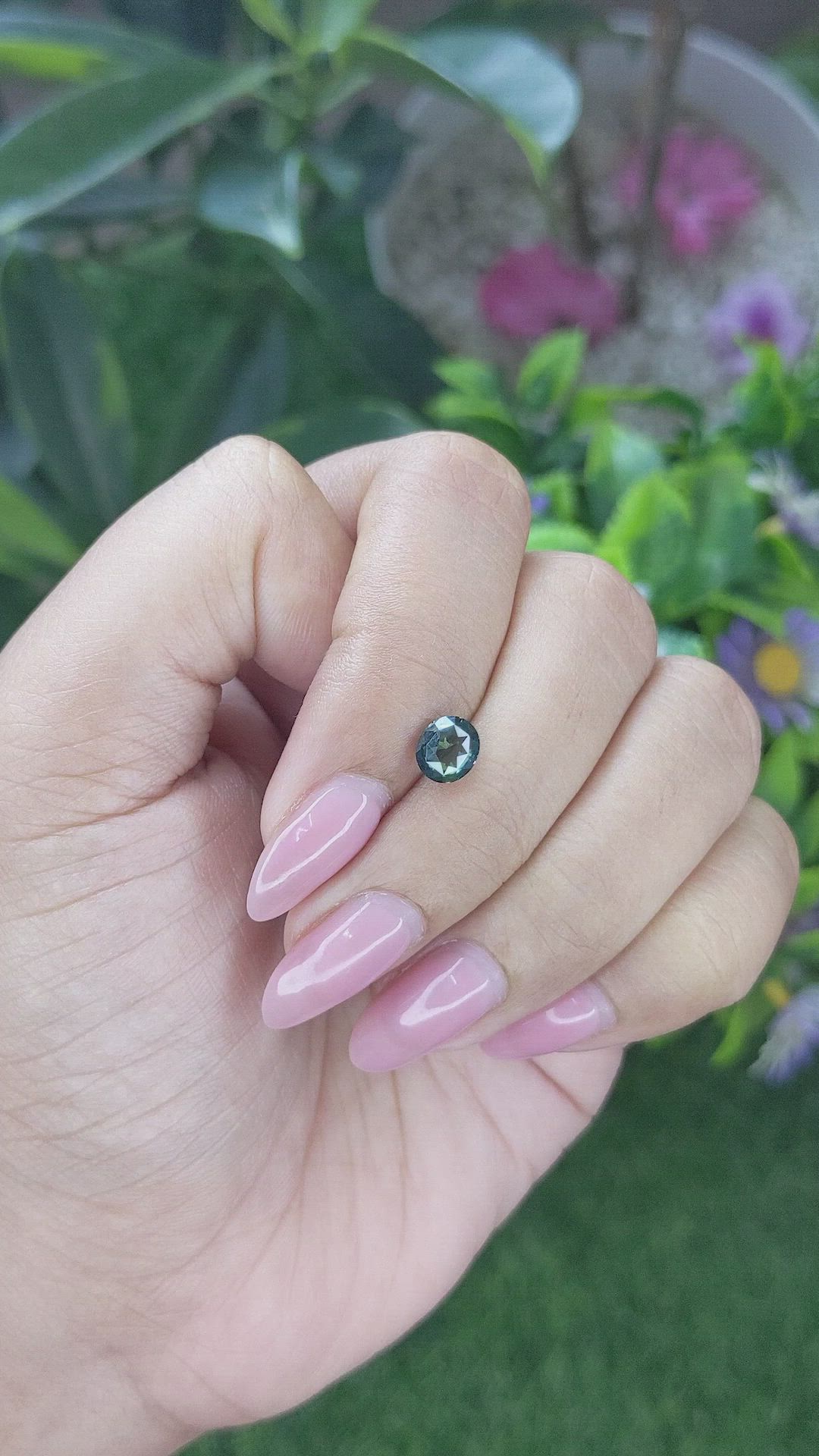 1.13 Ct. Bluish Green Sapphire from Tanzania Size Video