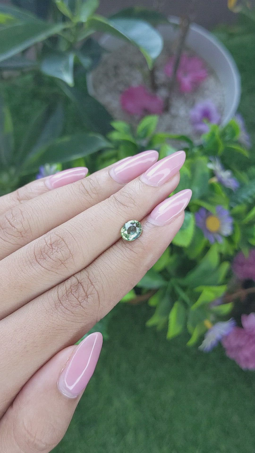 1.27 Ct. Green Sapphire from Tanzania Size Video