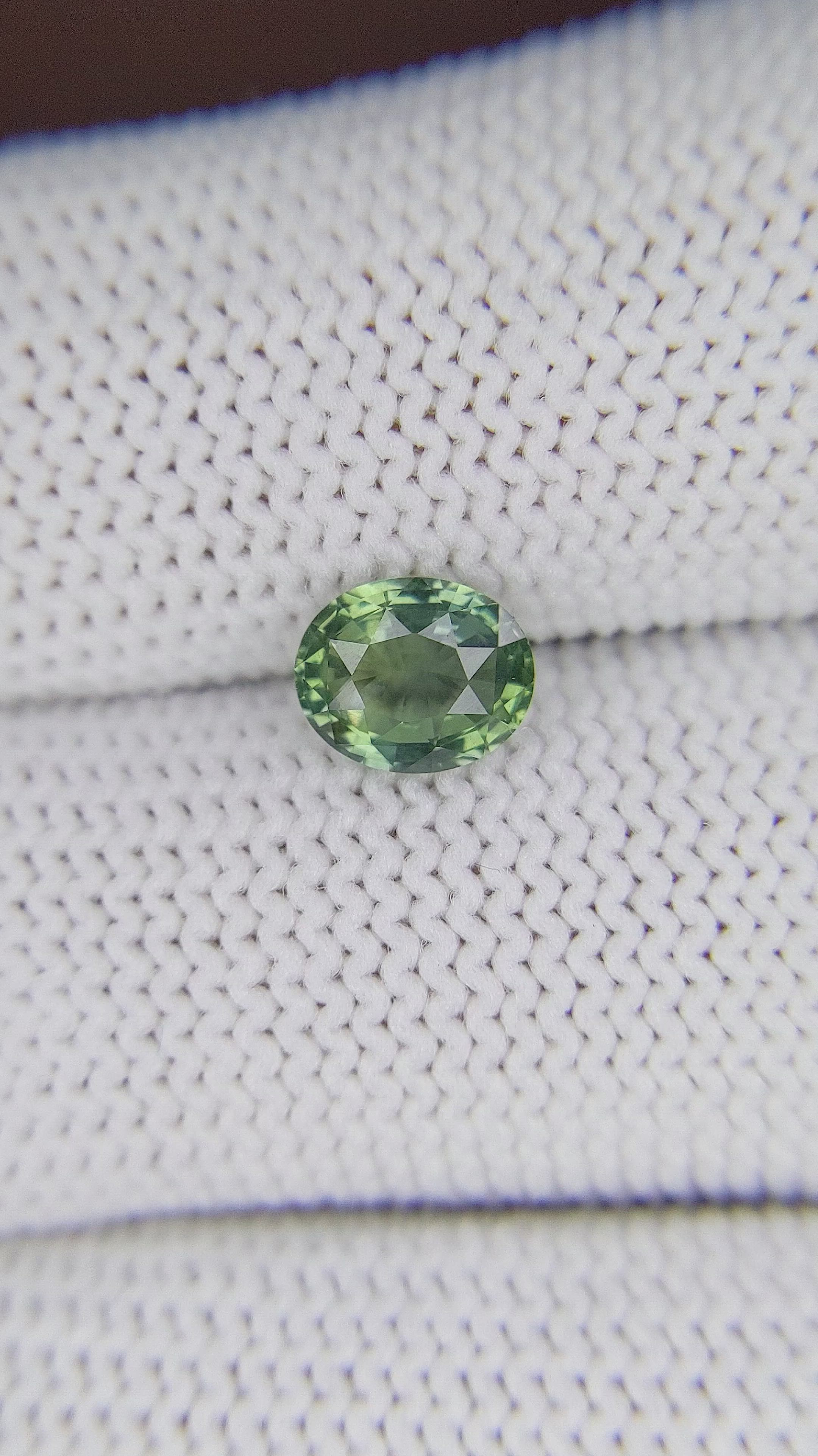 1.27 Ct. Green Sapphire from Tanzania Size Video