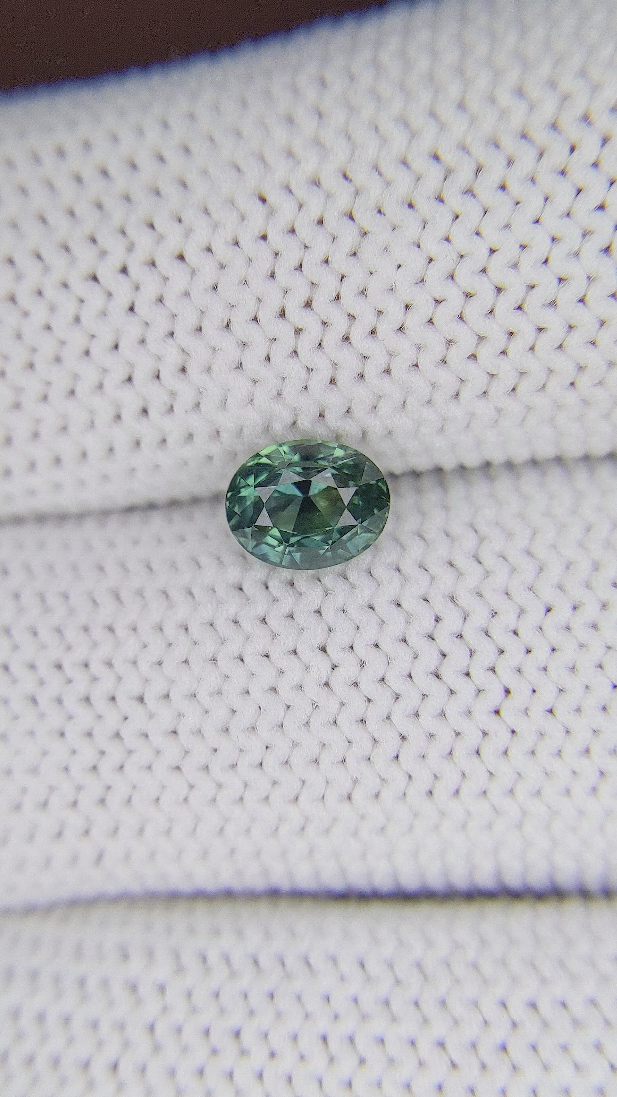 1.16 Ct. Bluish Green Sapphire from Tanzania Size Video