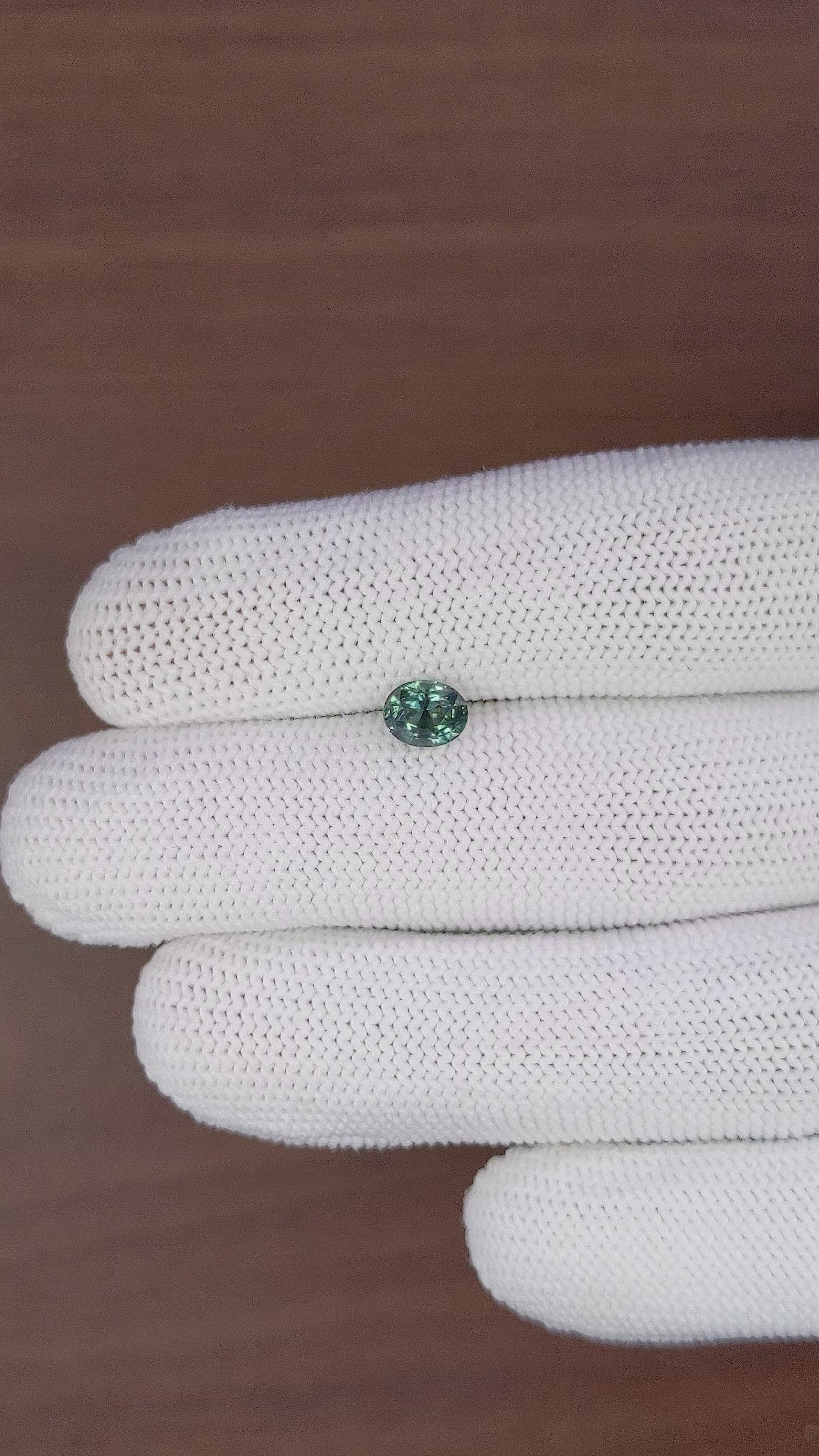 1.16 Ct. Bluish Green Sapphire from Tanzania Size Video