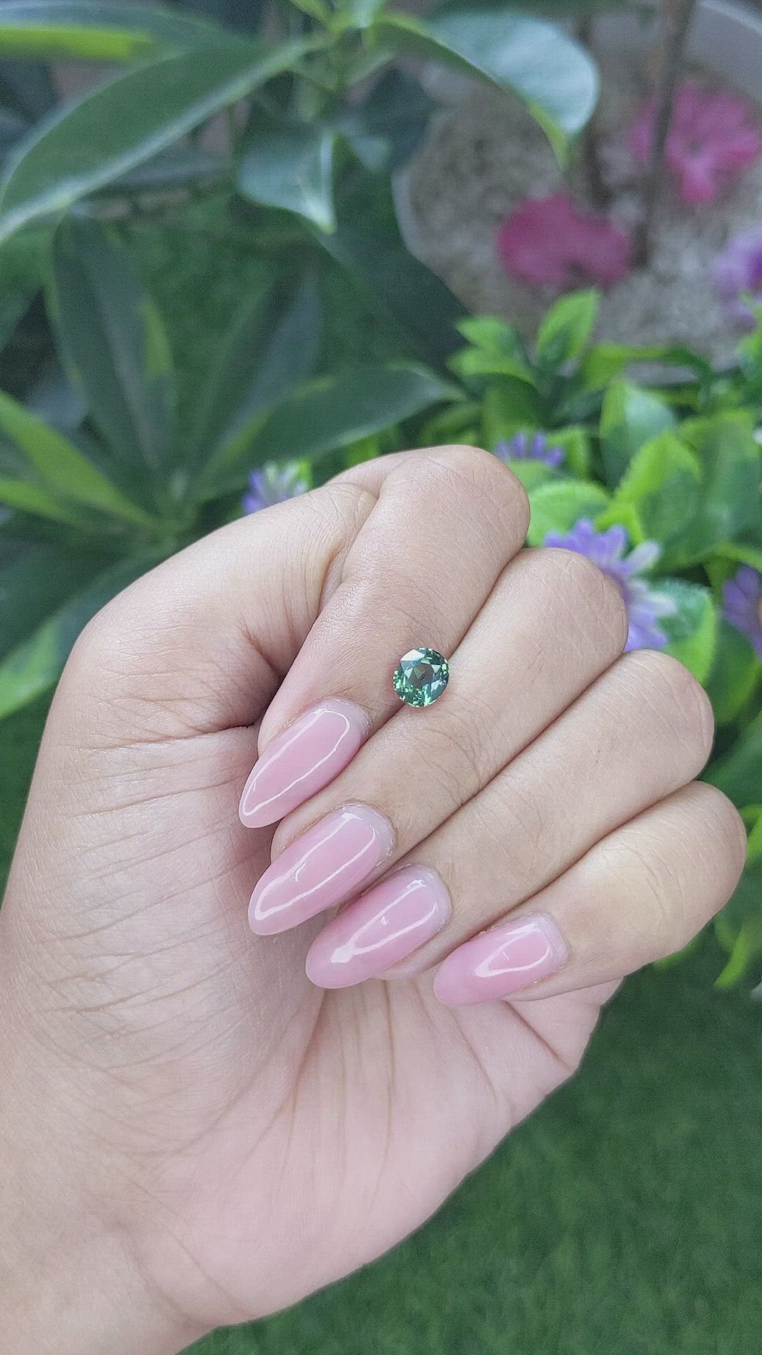 1.15 Ct. Green Sapphire from Tanzania Size Video