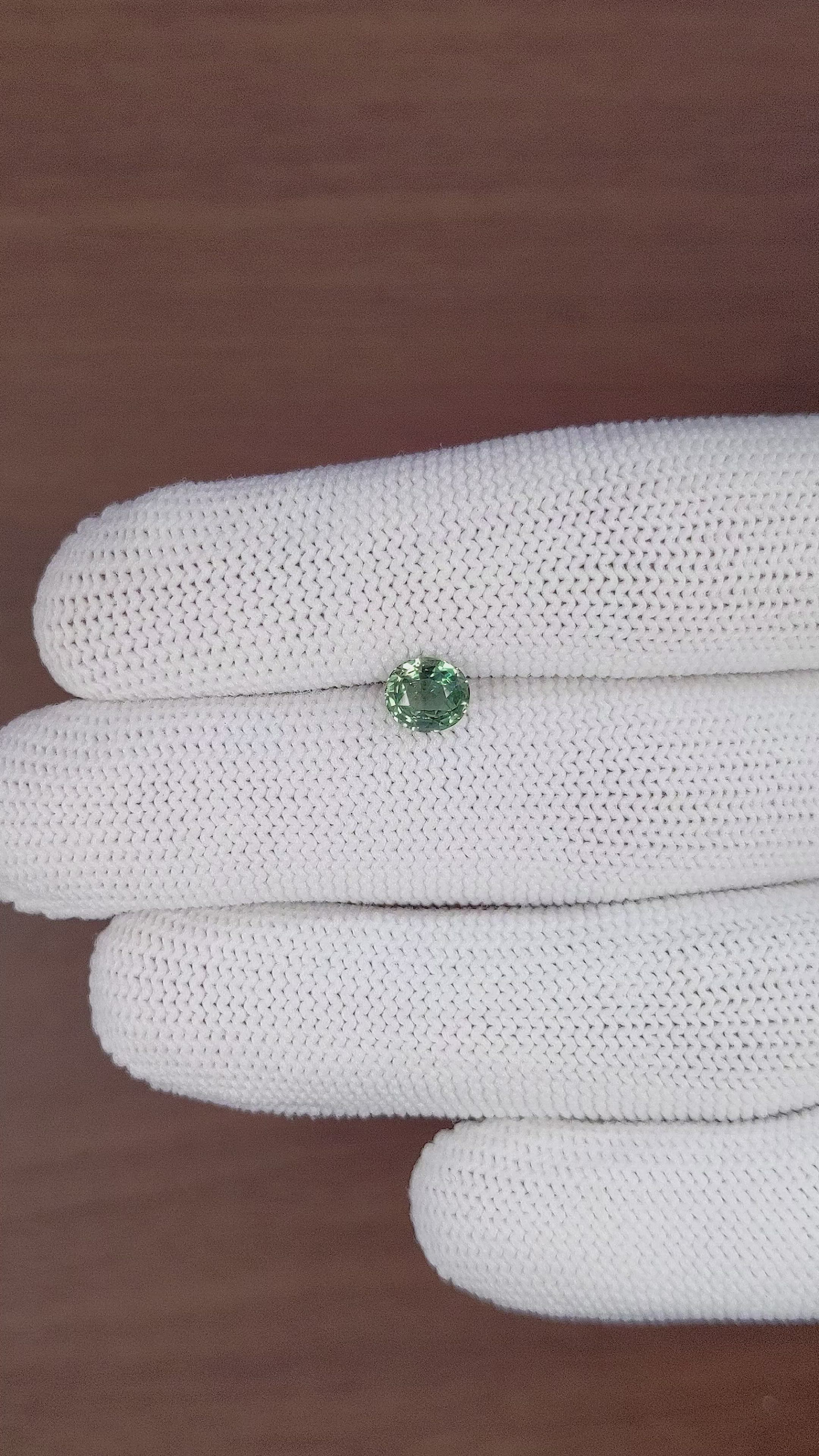 1.15 Ct. Green Sapphire from Tanzania Size Video