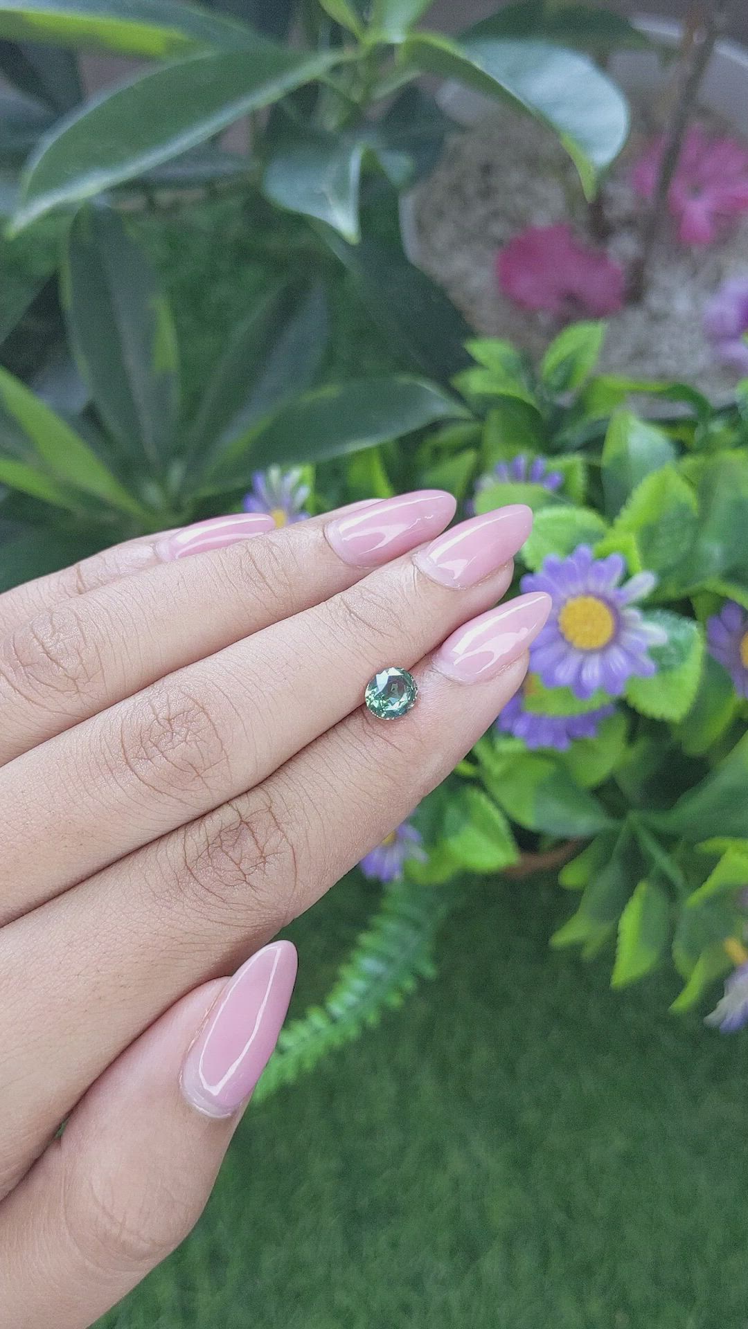 1.15 Ct. Green Sapphire from Tanzania Size Video