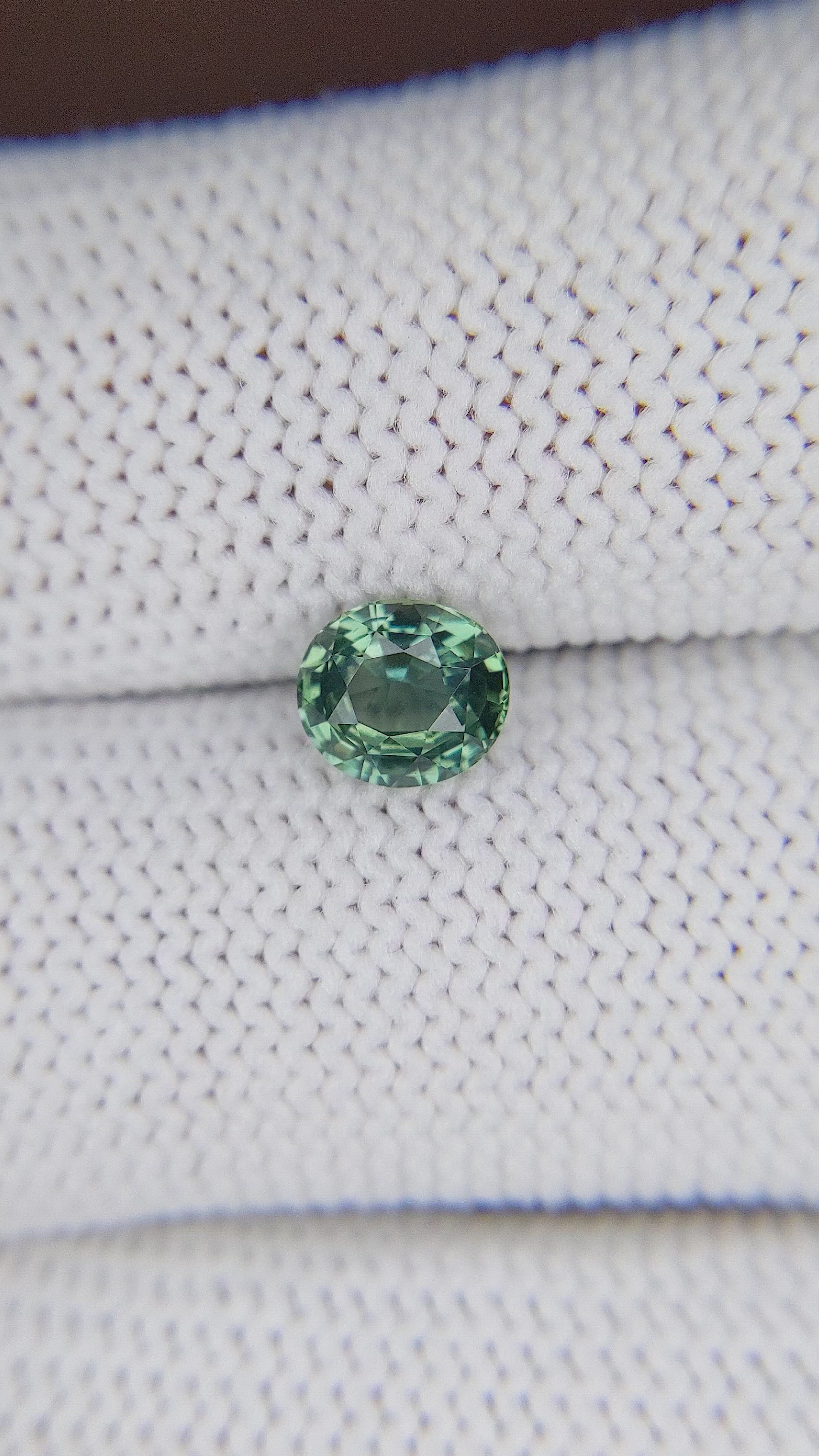 1.15 Ct. Green Sapphire from Tanzania Size Video
