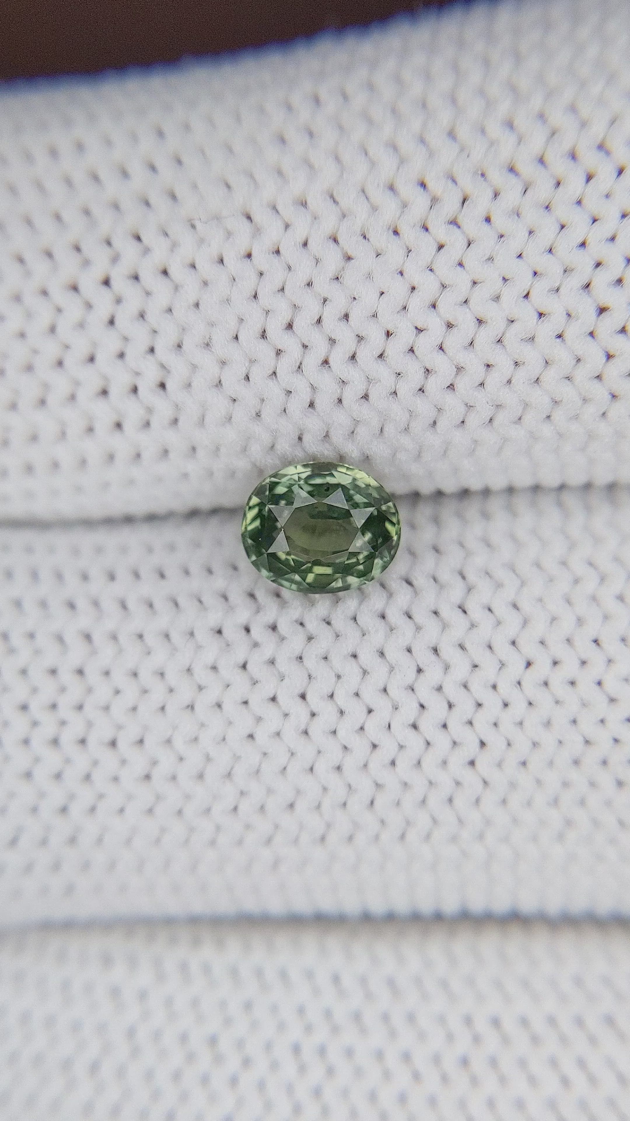1.04 Ct. Green Sapphire from Tanzania Size Video