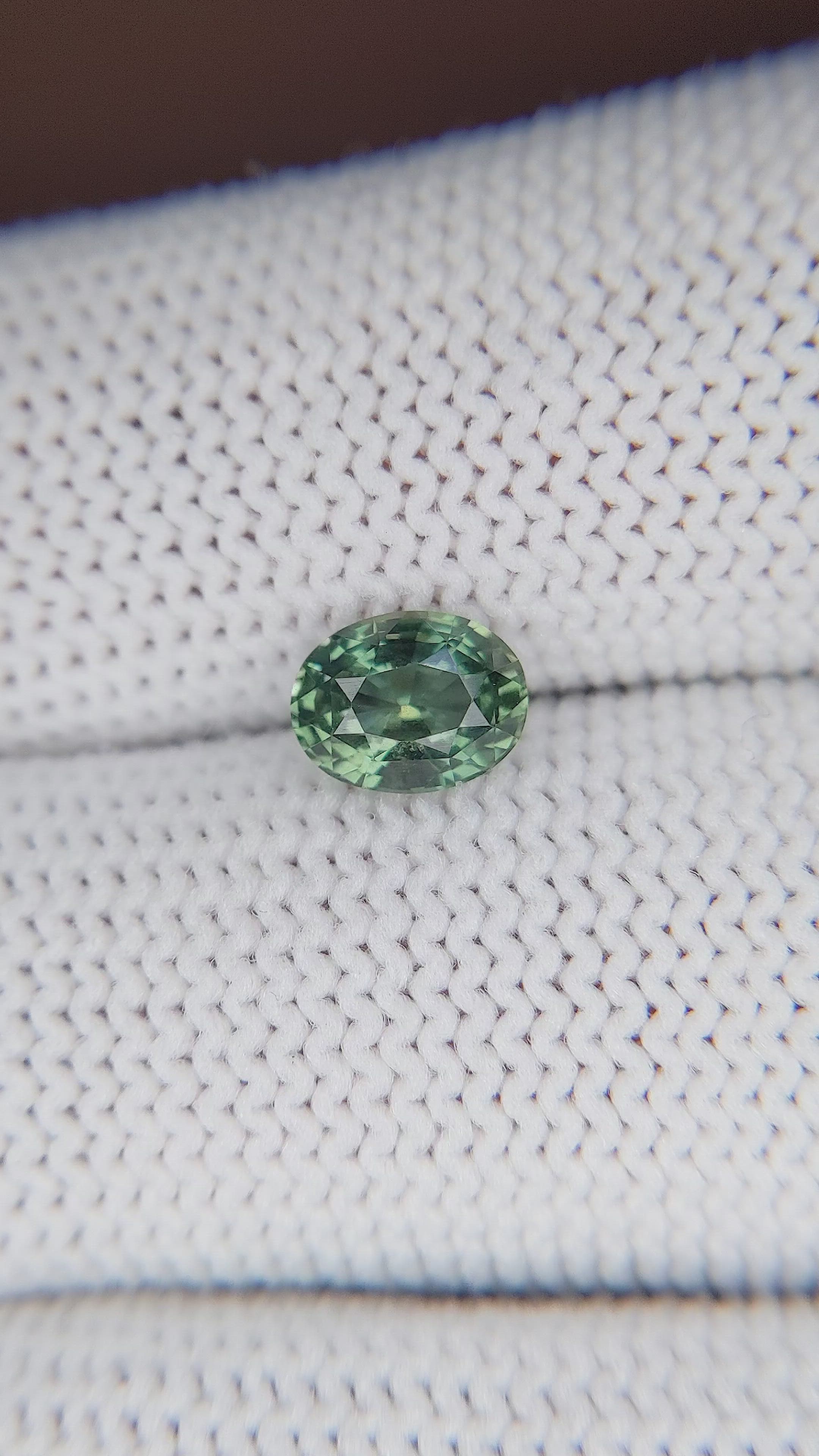 1.24 Ct. Green Sapphire from Tanzania Size Video