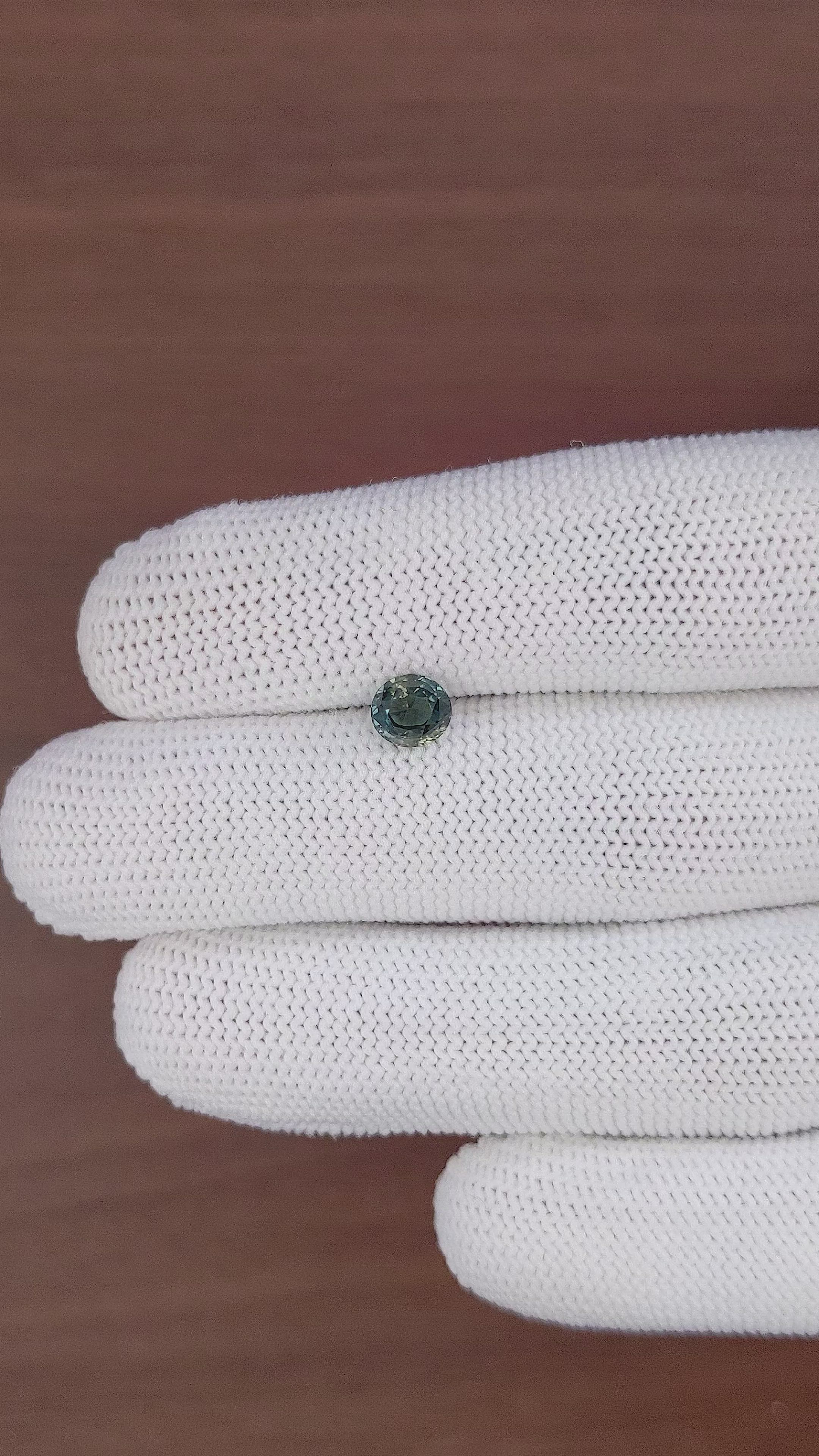 1.11 Ct. Bluish Green Sapphire from Tanzania Size Video