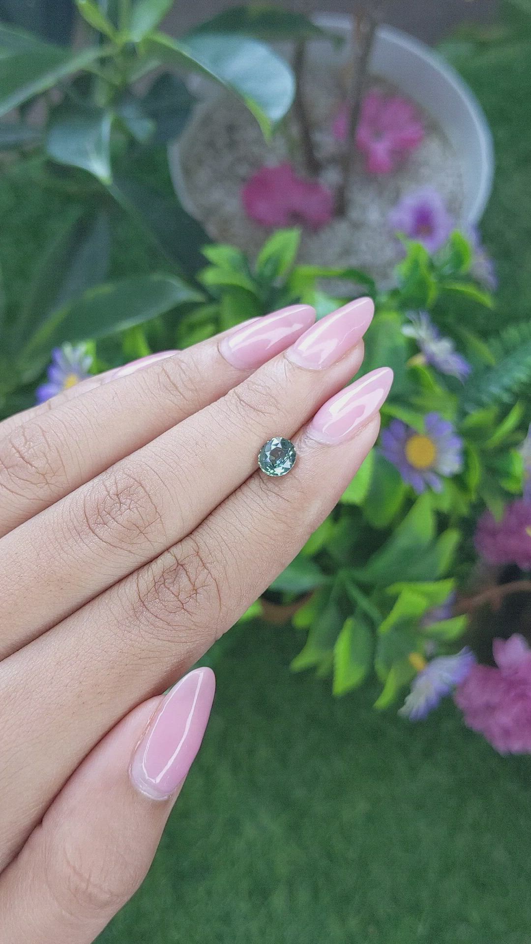 1.08 Ct. Green Sapphire from Tanzania Size Video