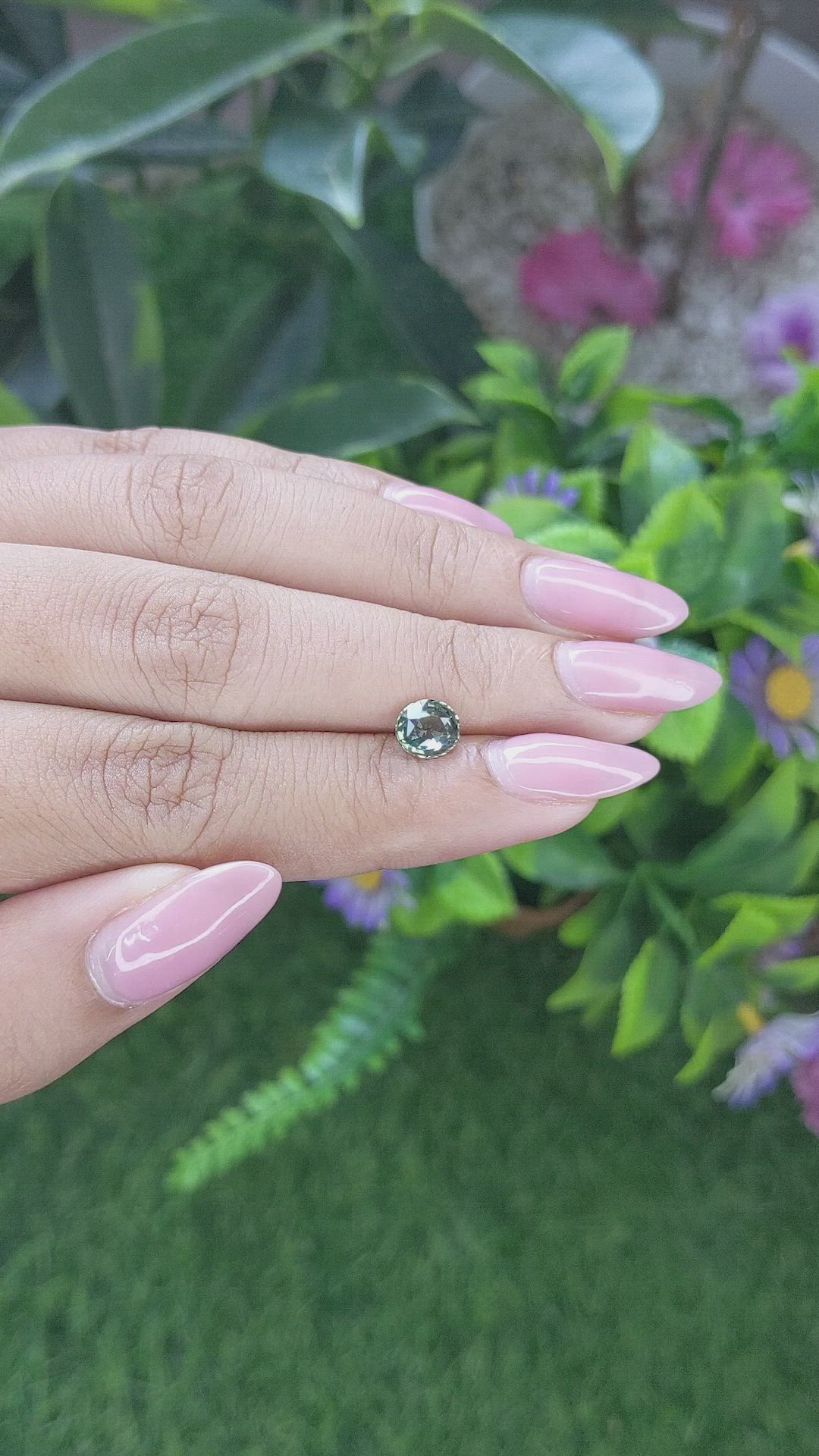 1.16 Ct. Green Sapphire from Tanzania Size Video