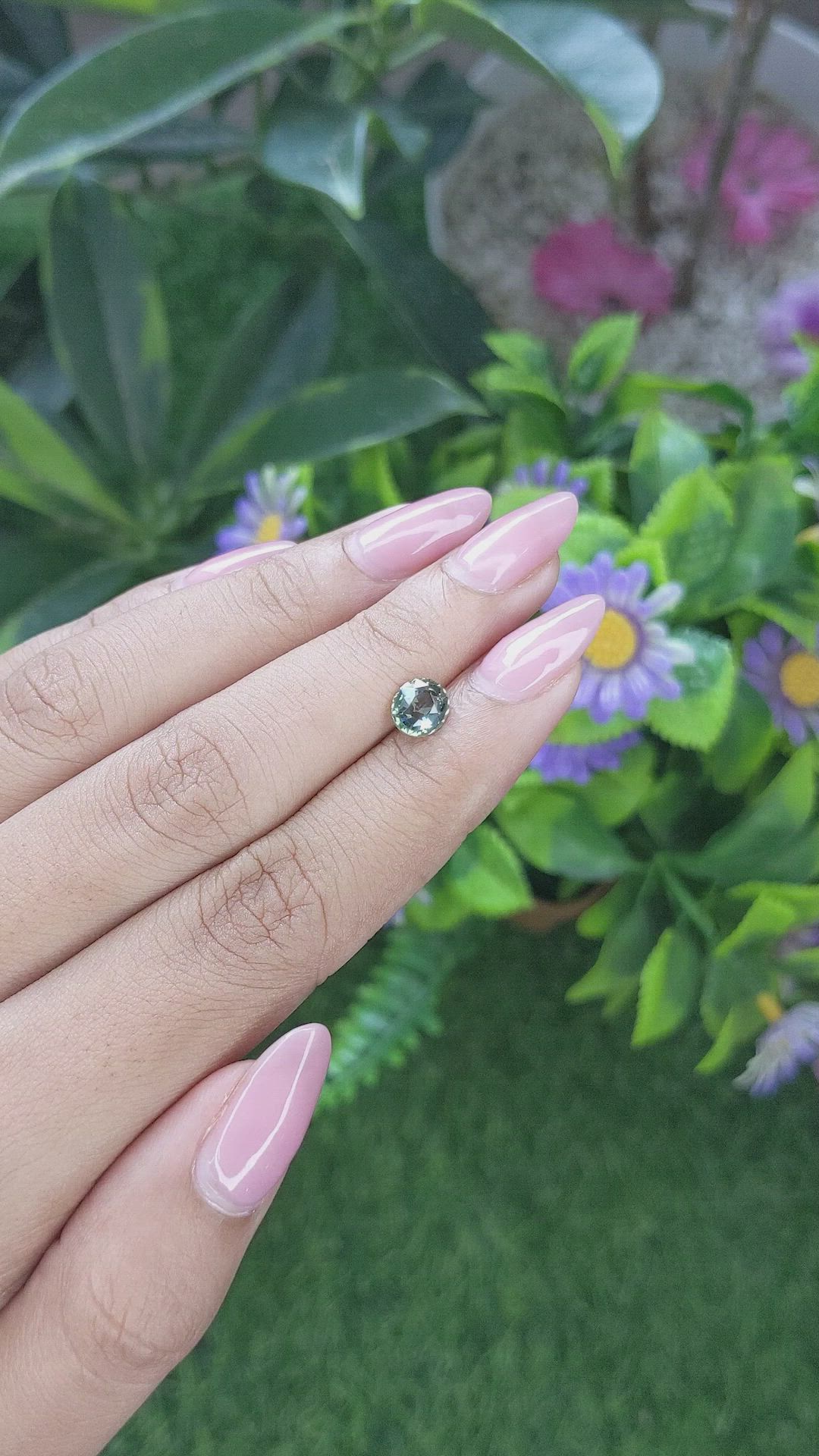 1.16 Ct. Green Sapphire from Tanzania Size Video