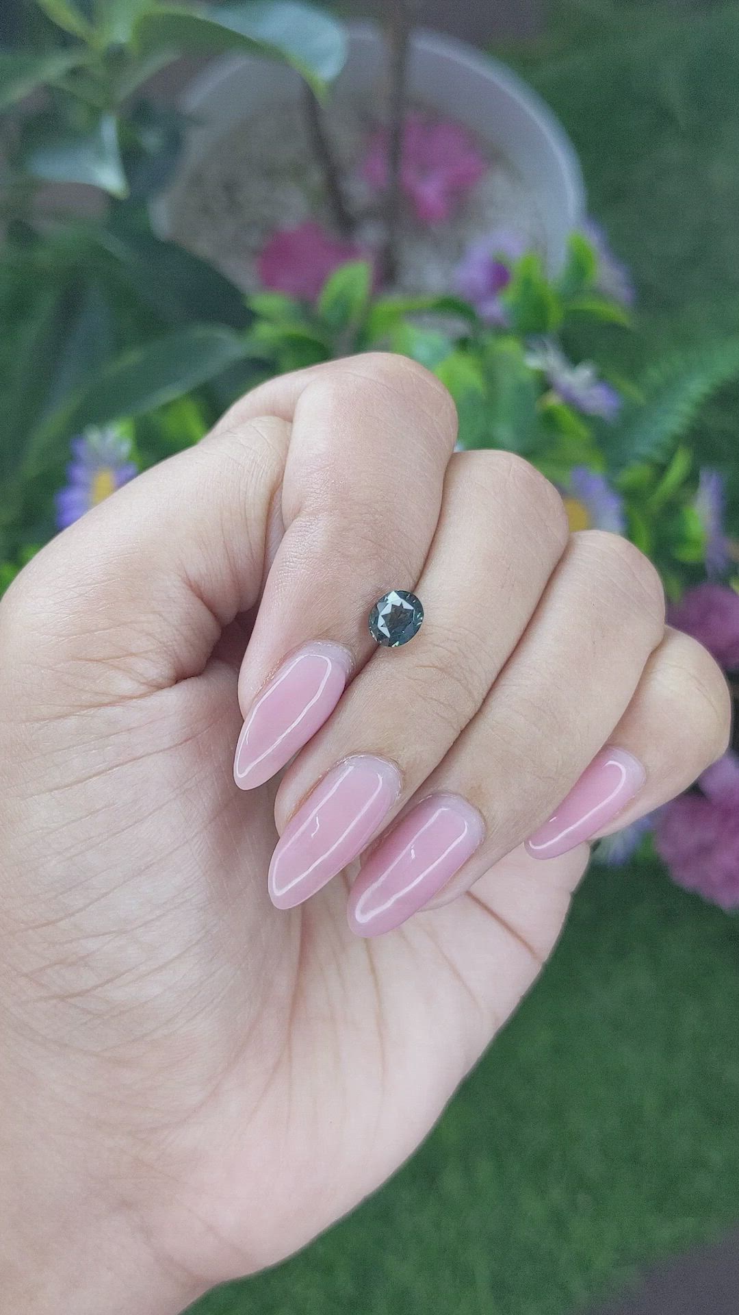 1.13 Ct. Bluish Green Sapphire from Tanzania Size Video