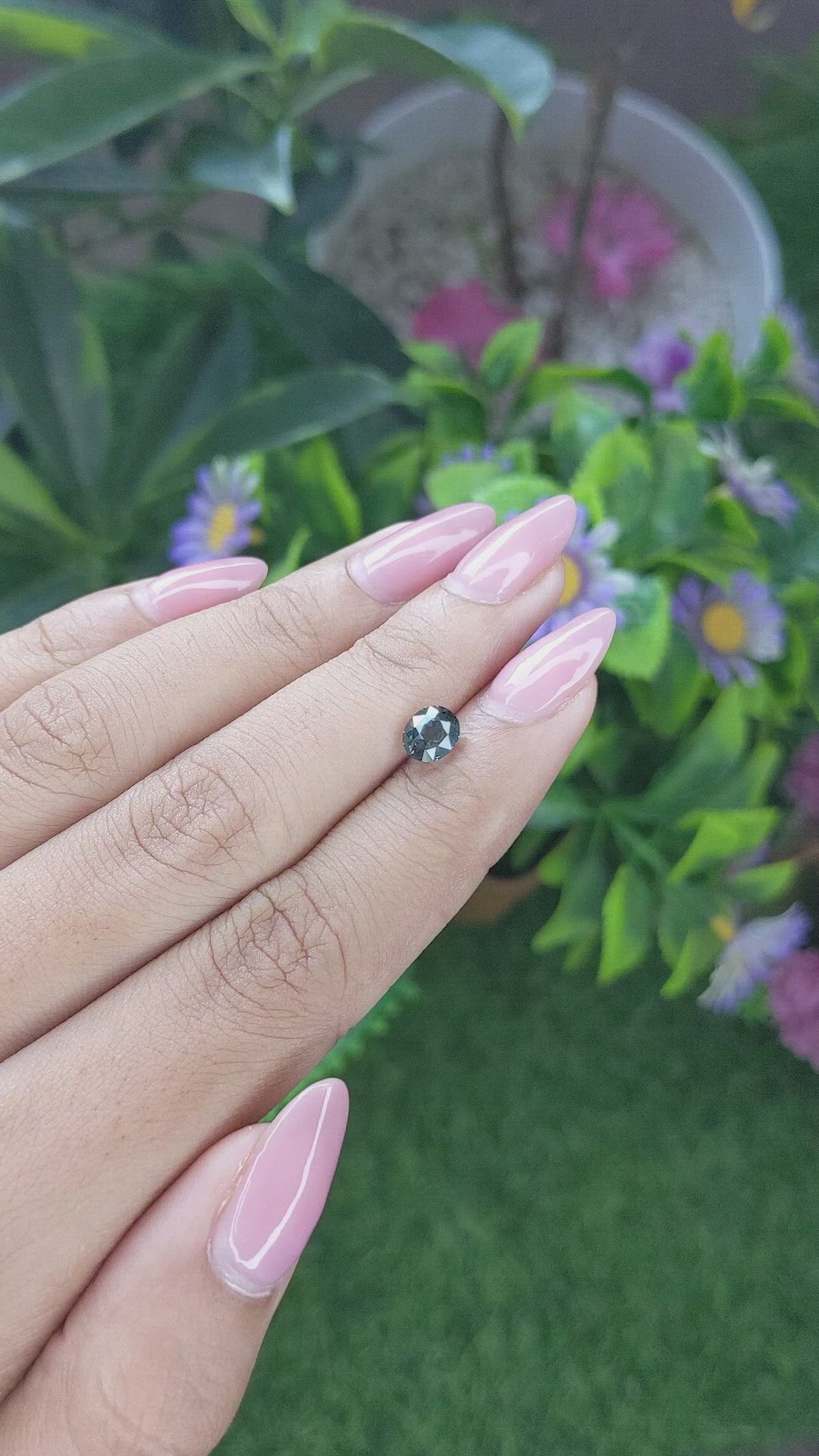 1.13 Ct. Bluish Green Sapphire from Tanzania Size Video