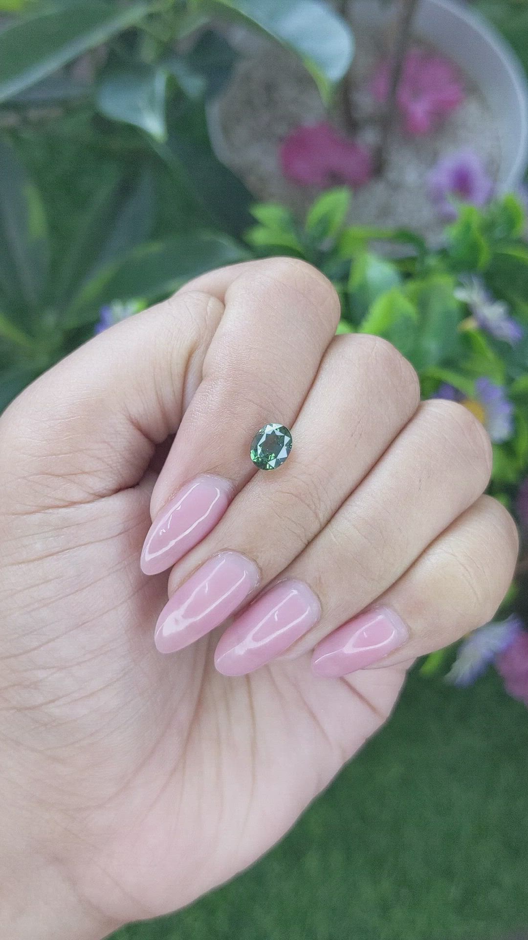 1.46 Ct. Green Sapphire from Tanzania Size Video