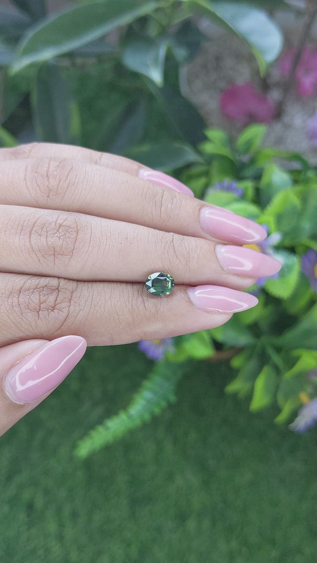 1.46 Ct. Green Sapphire from Tanzania Size Video
