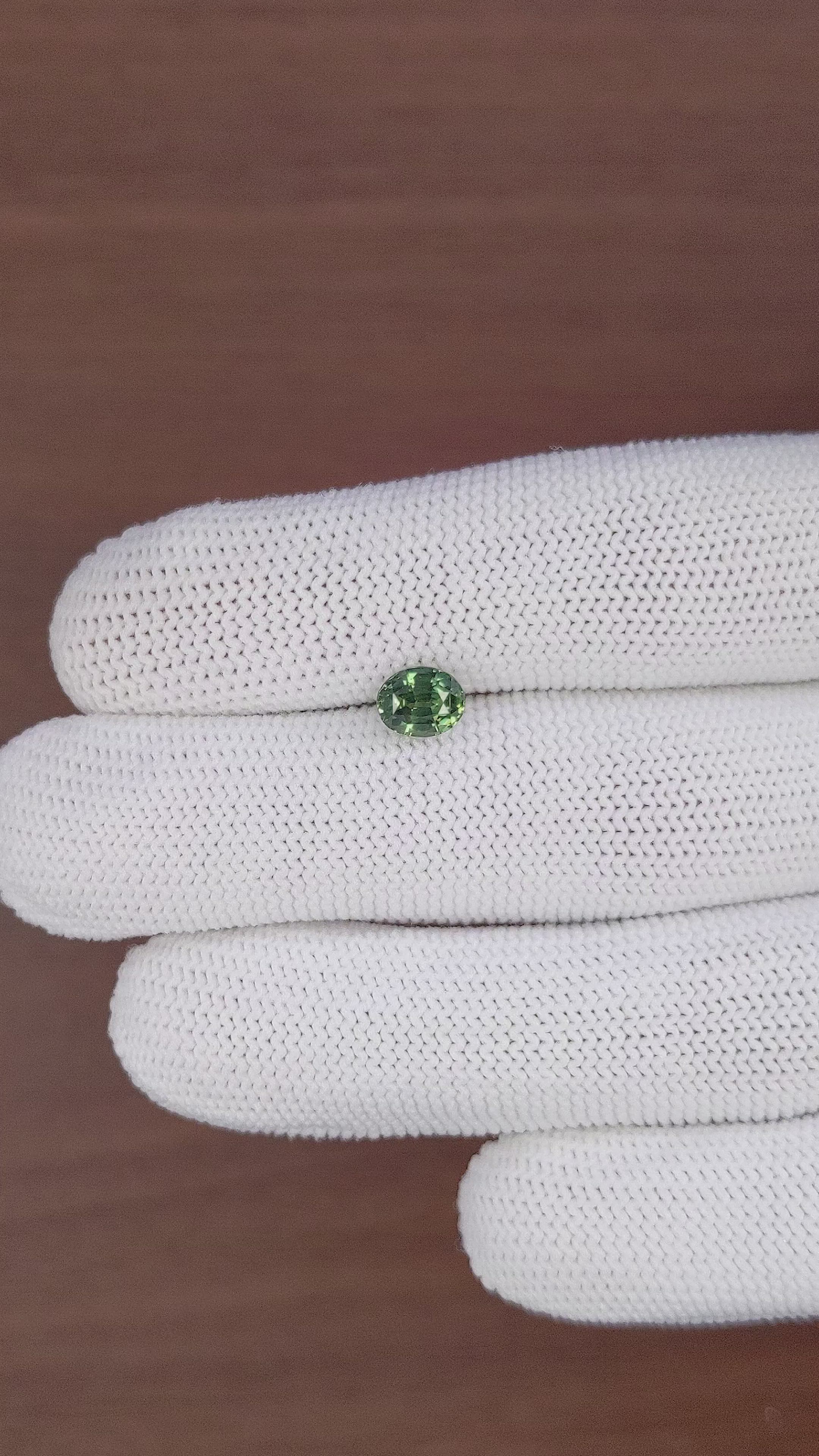 1.46 Ct. Green Sapphire from Tanzania Size Video
