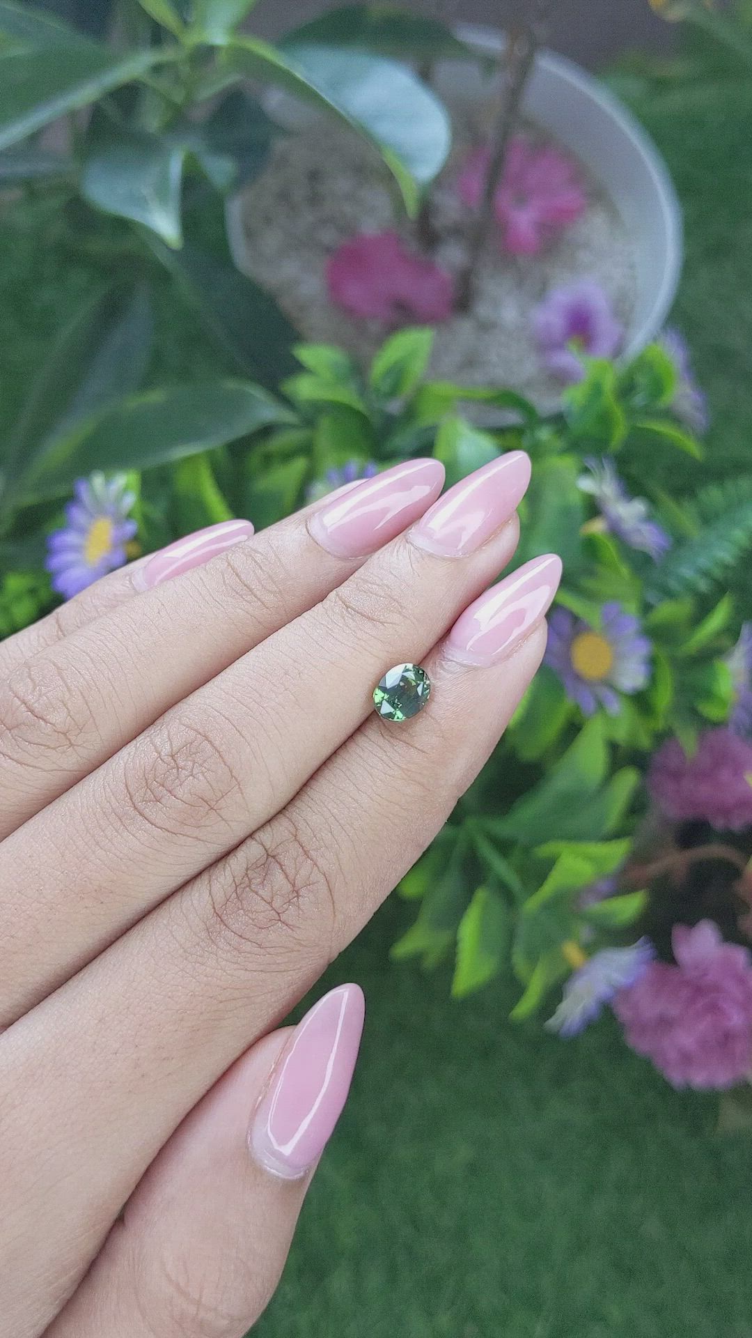 1.46 Ct. Green Sapphire from Tanzania Size Video