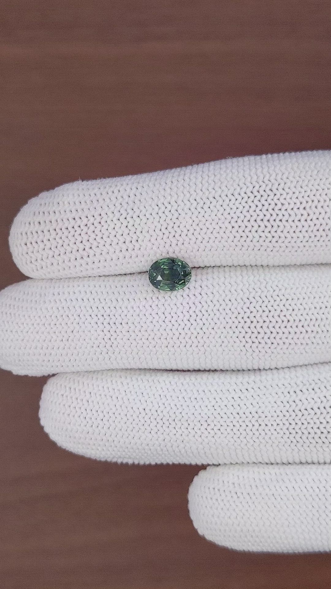 1.82 Ct. Bluish Green Sapphire from Tanzania Size Video