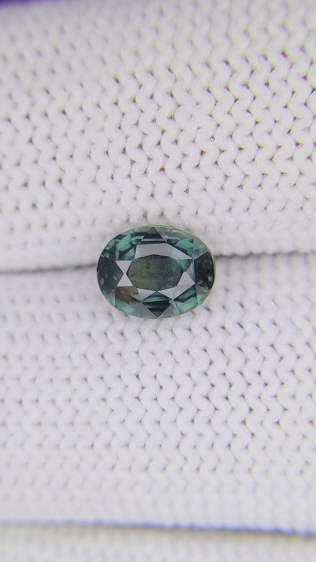 1.82 Ct. Bluish Green Sapphire from Tanzania Size Video