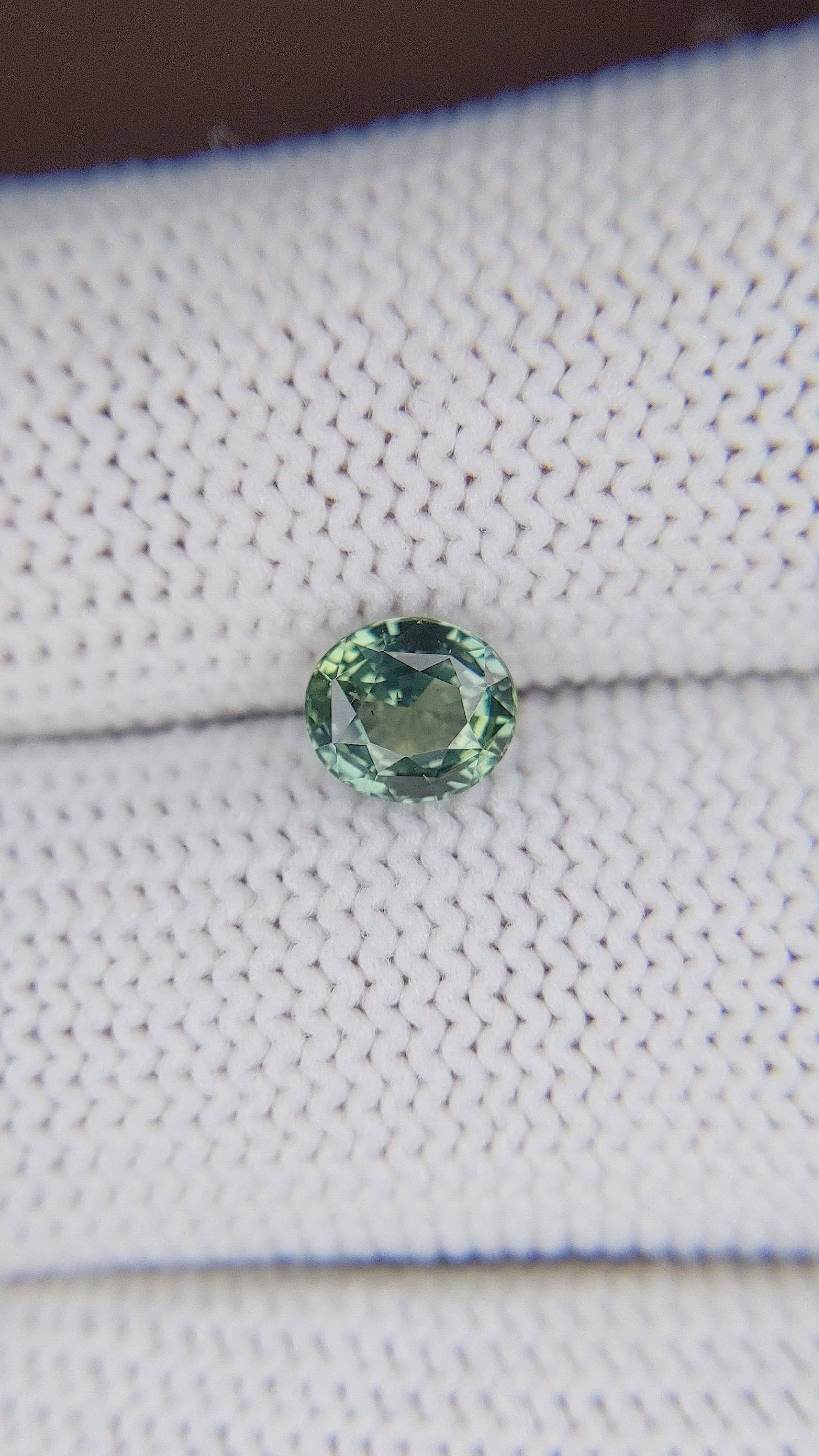 1.25 Ct. Green Sapphire from Tanzania Size Video