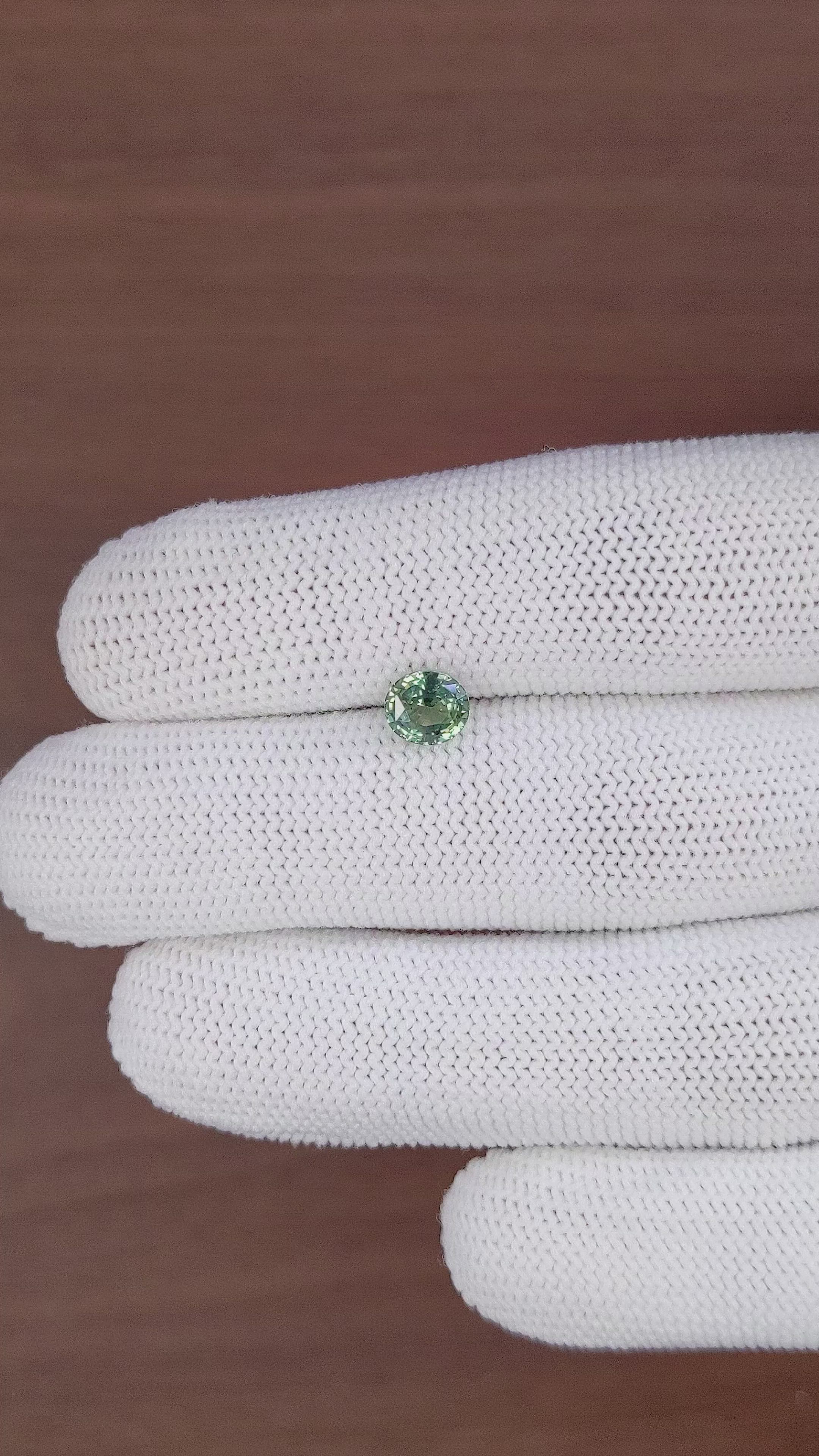 1.25 Ct. Green Sapphire from Tanzania Size Video