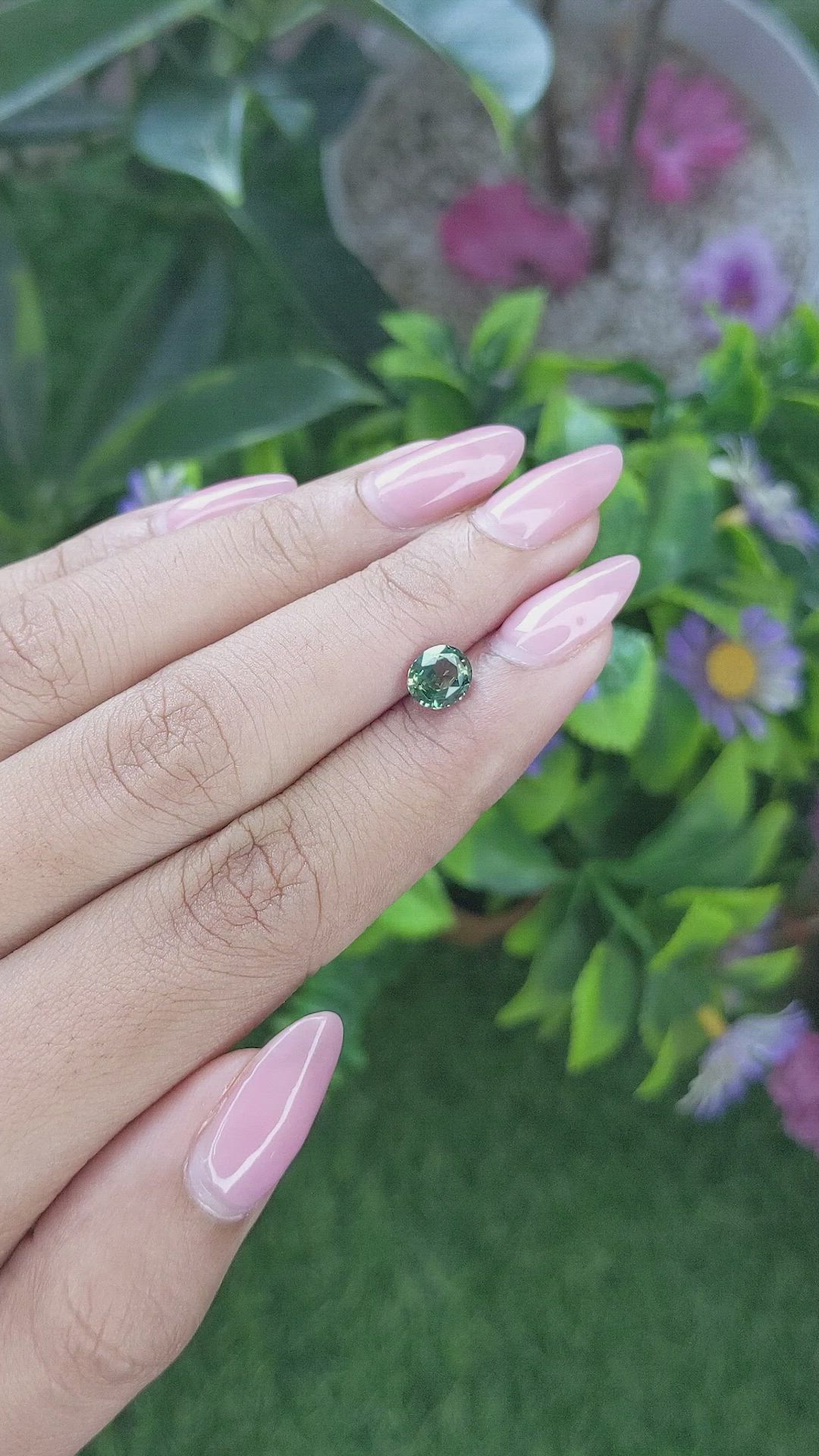 1.25 Ct. Green Sapphire from Tanzania Size Video