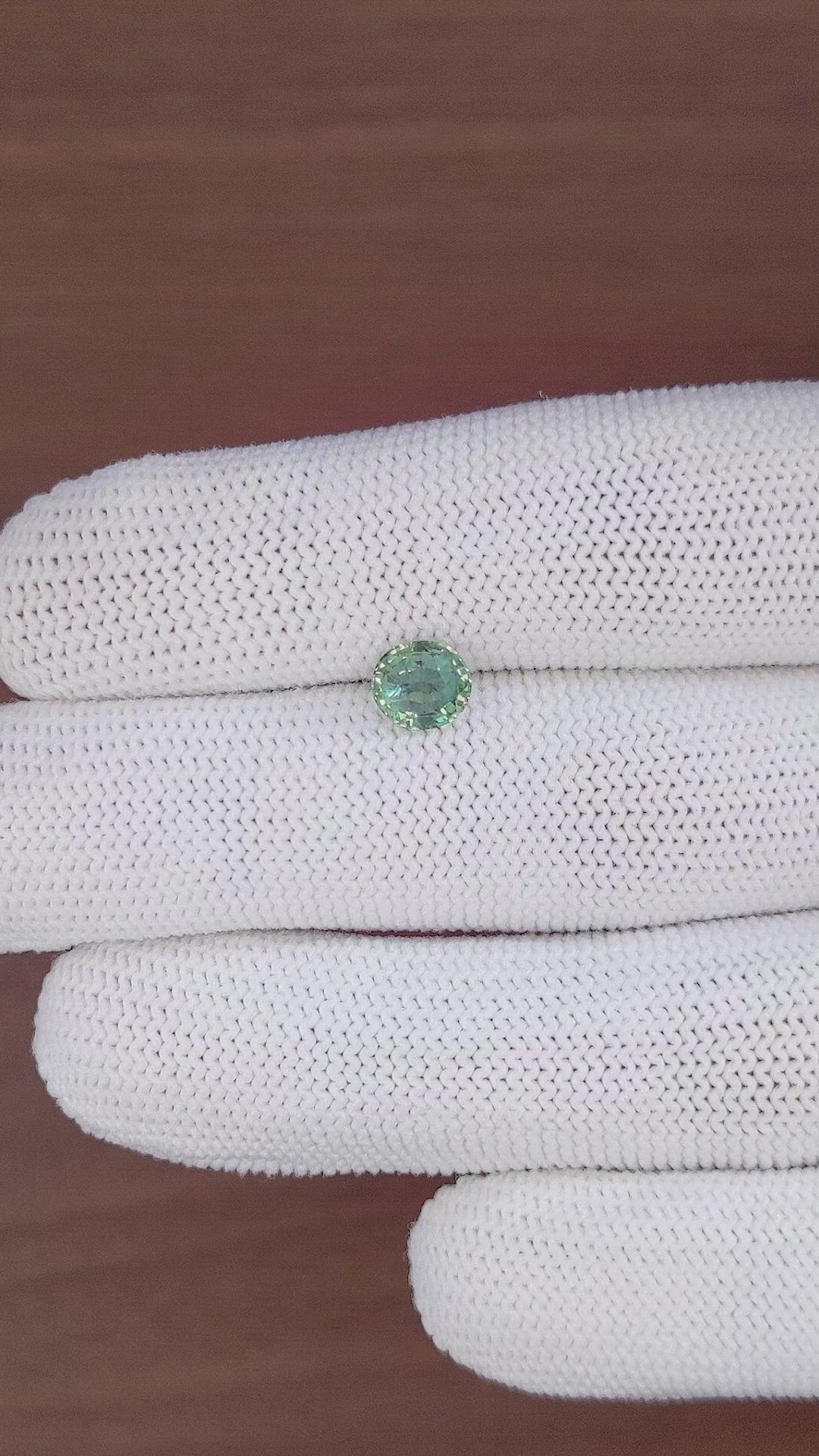 1.22 Ct. Green Sapphire from Tanzania Size Video