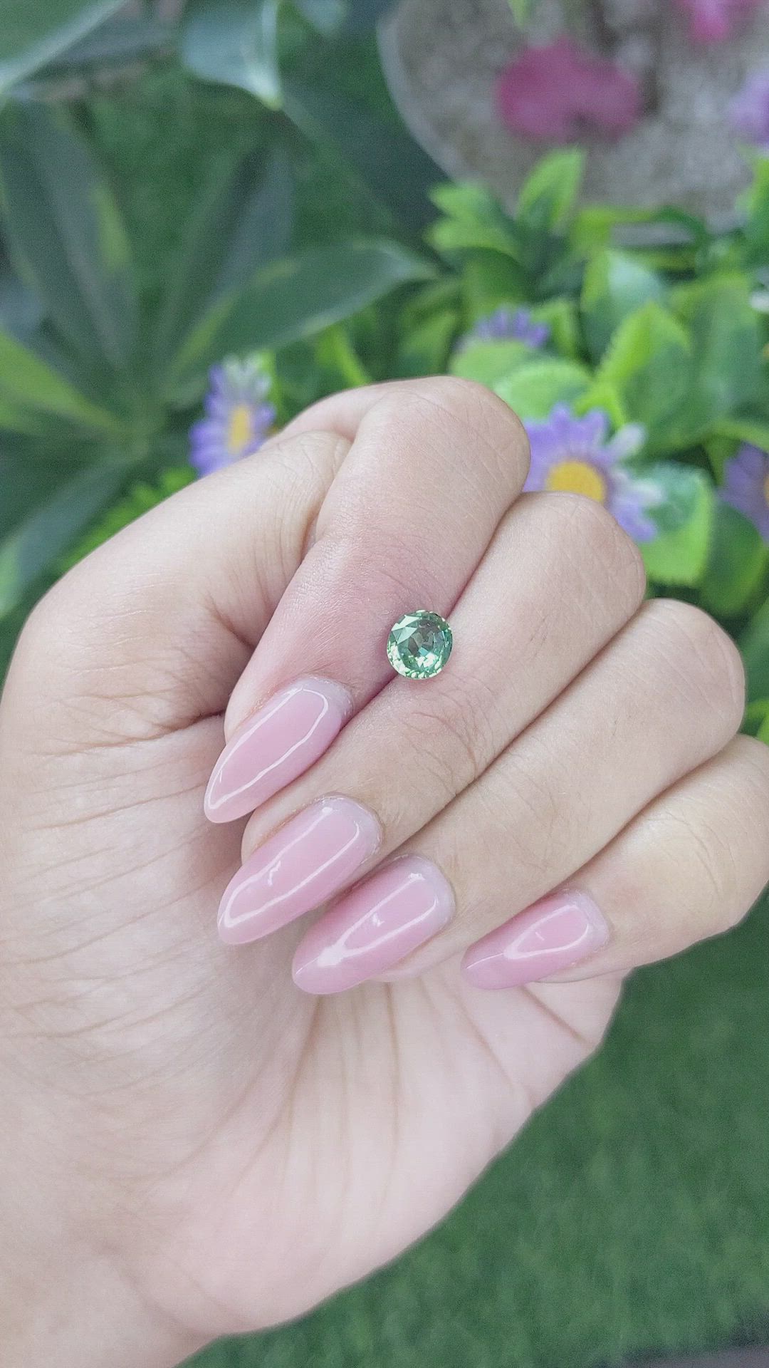 1.22 Ct. Green Sapphire from Tanzania Size Video