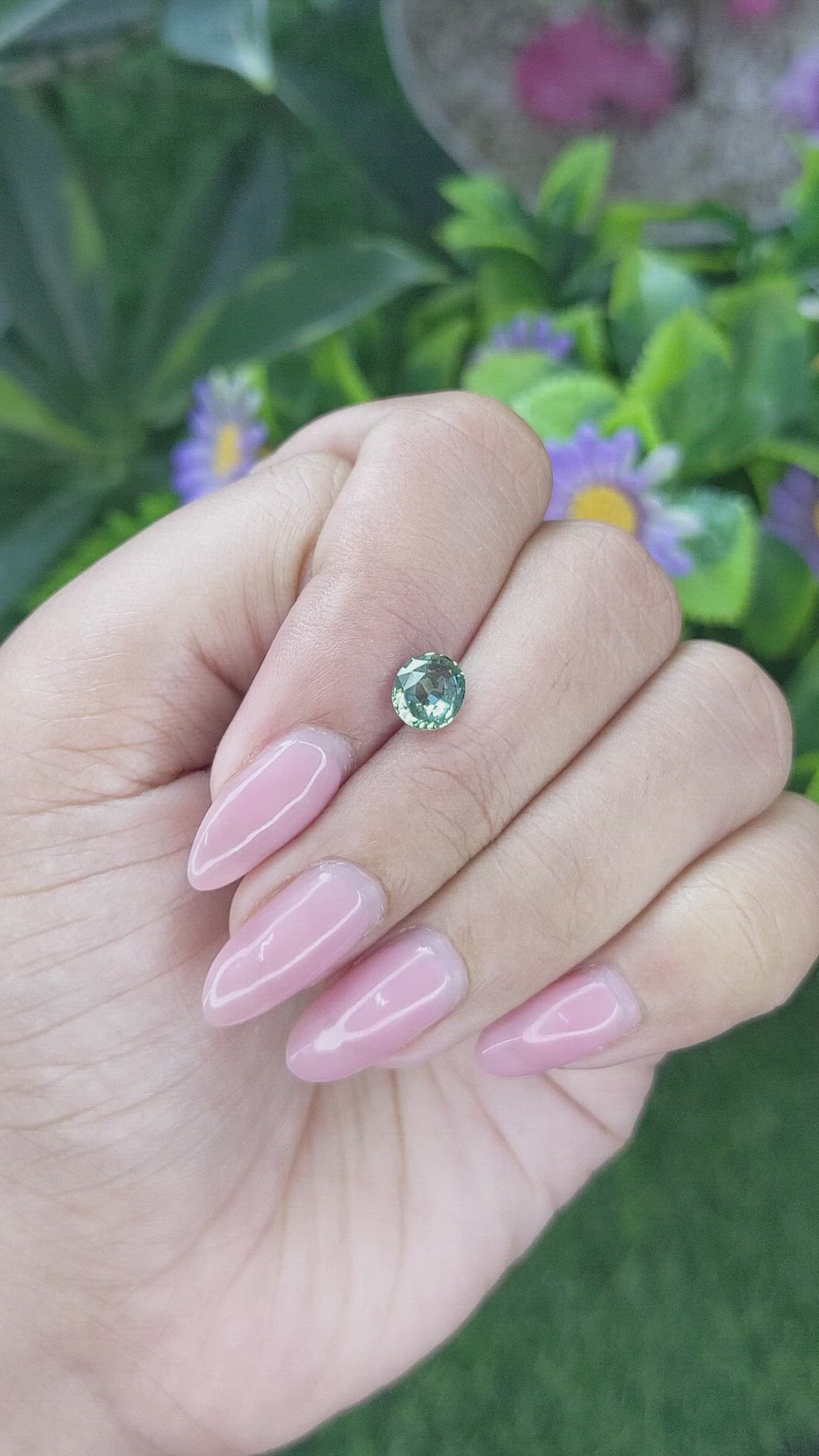 1.22 Ct. Green Sapphire from Tanzania Size Video