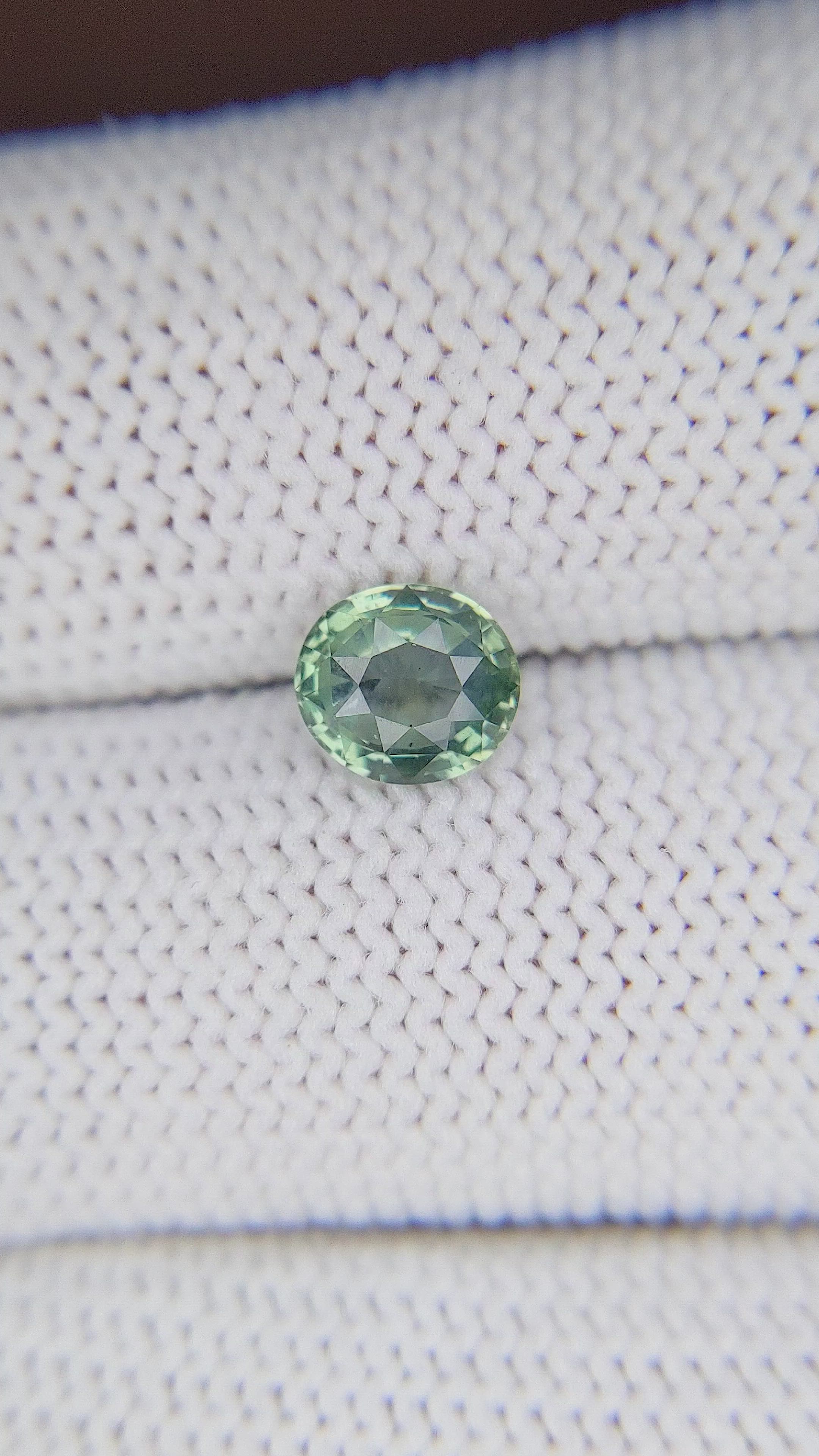 1.22 Ct. Green Sapphire from Tanzania Size Video