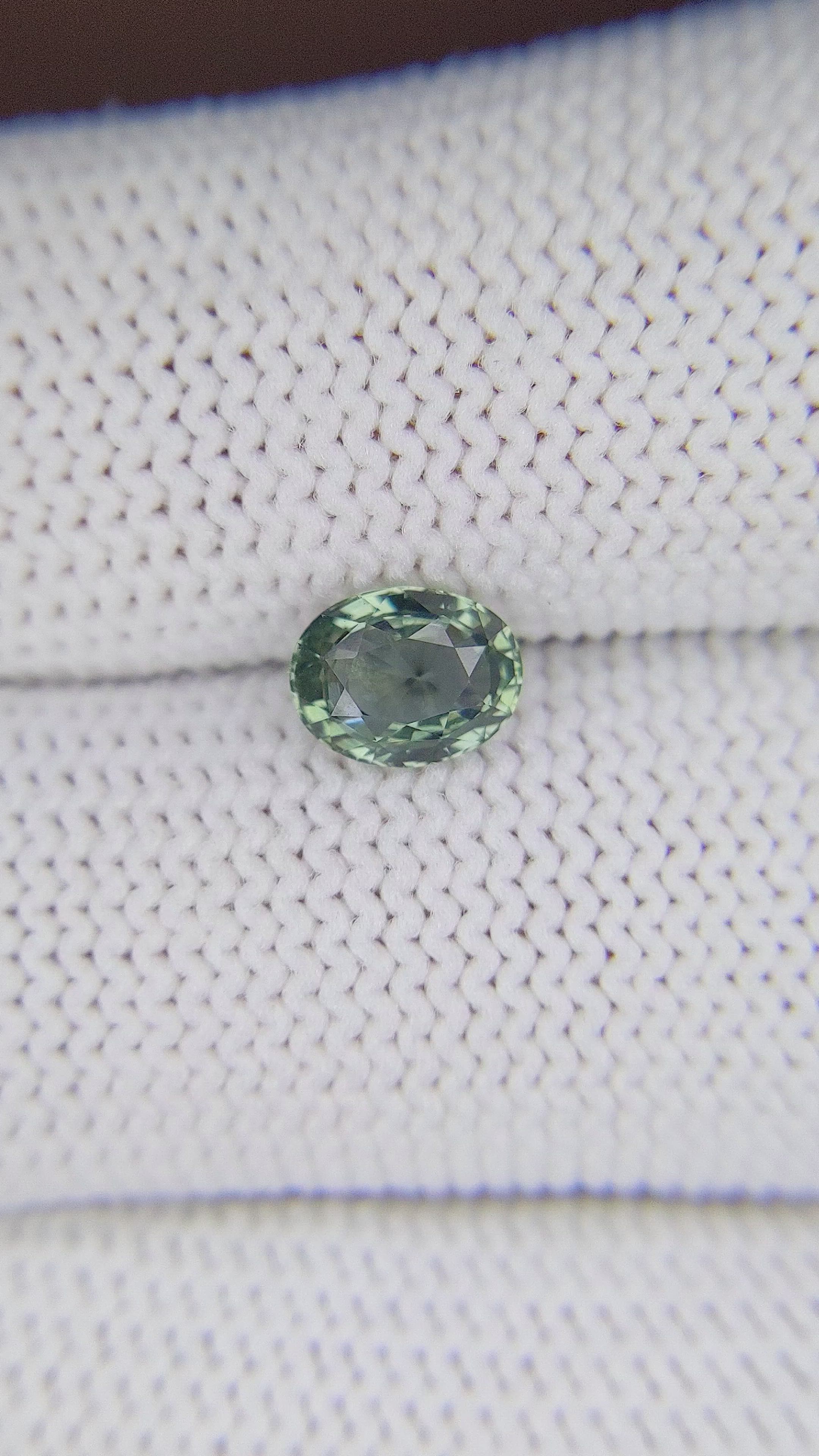 1.19 Ct. Green Sapphire from Tanzania Size Video