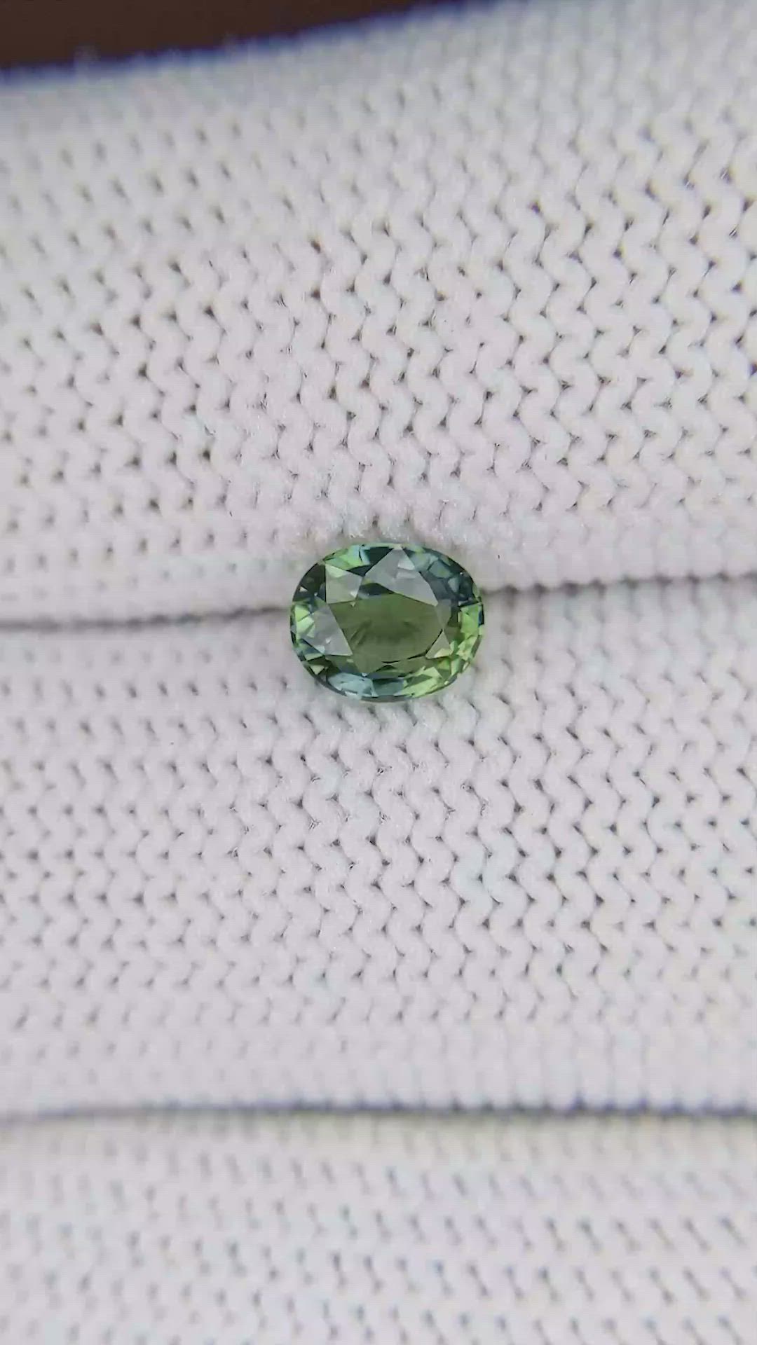 0.84 Ct. Green Sapphire from Tanzania Size Video