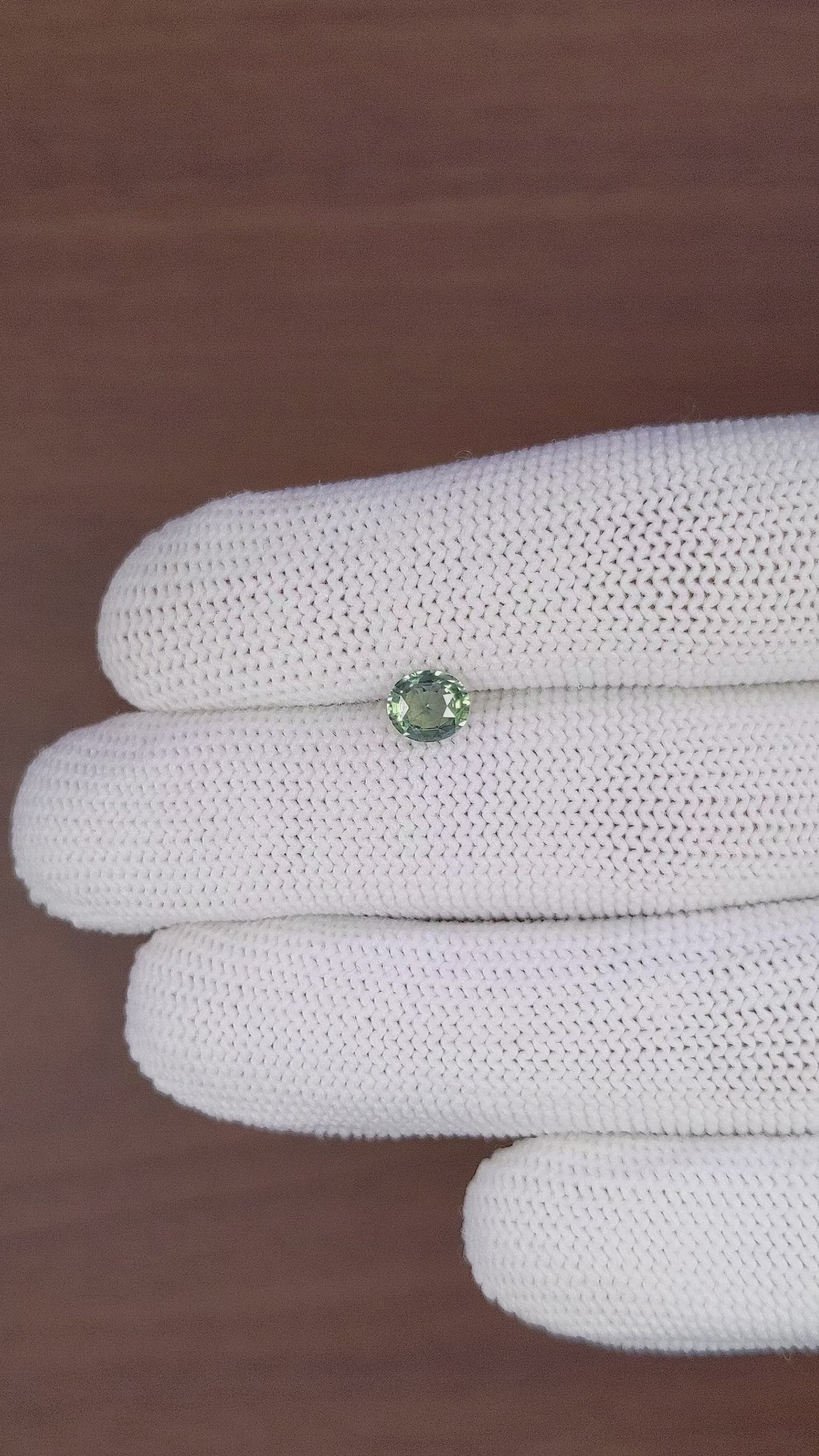 0.86 Ct. Green Sapphire from Tanzania Size Video