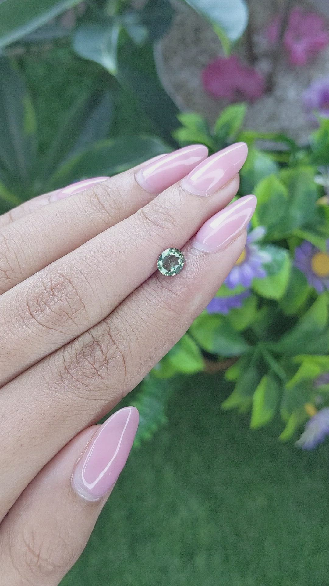 0.86 Ct. Green Sapphire from Tanzania Size Video