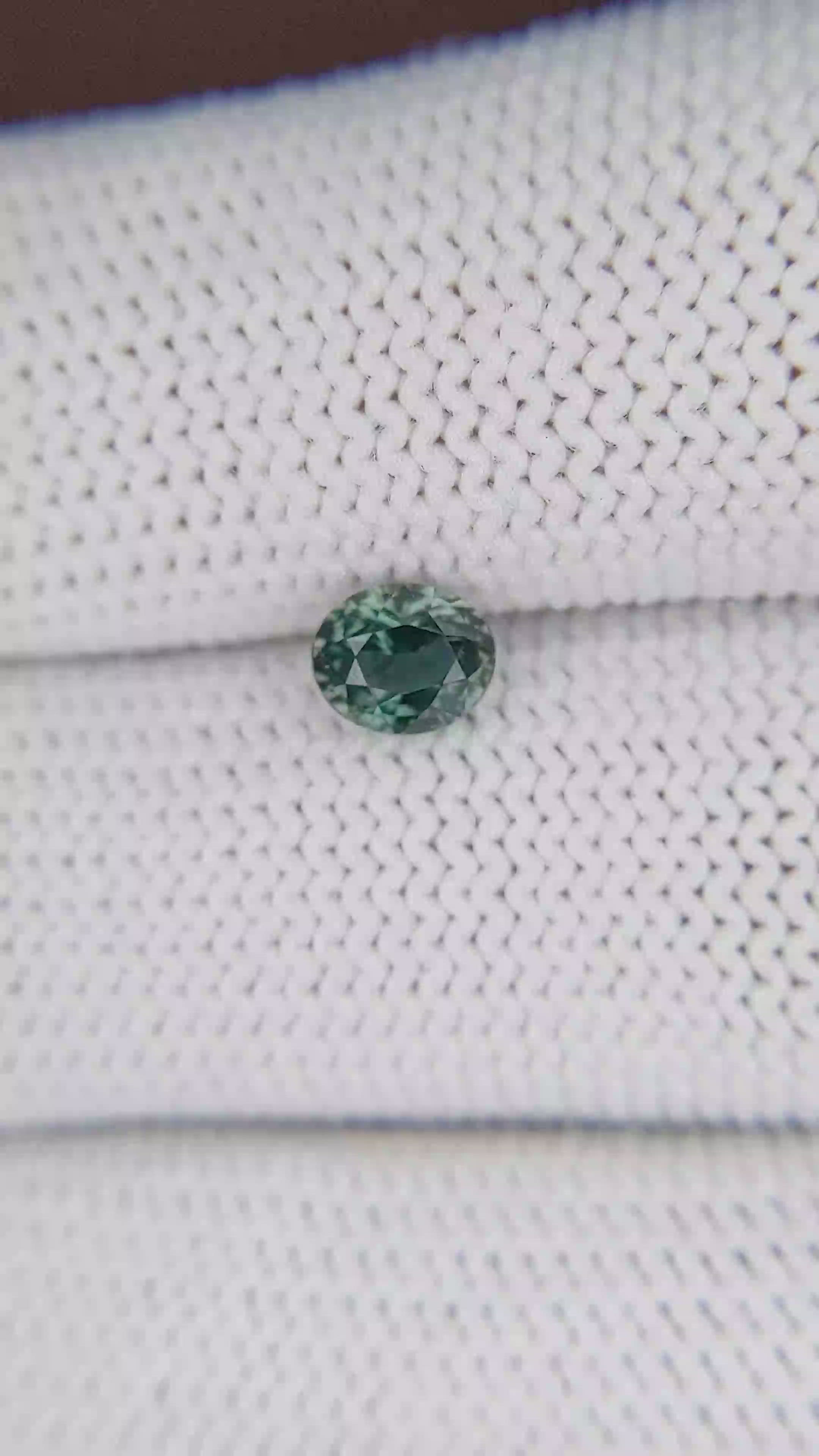 0.93 Ct. Bluish Green Sapphire from Tanzania Size Video
