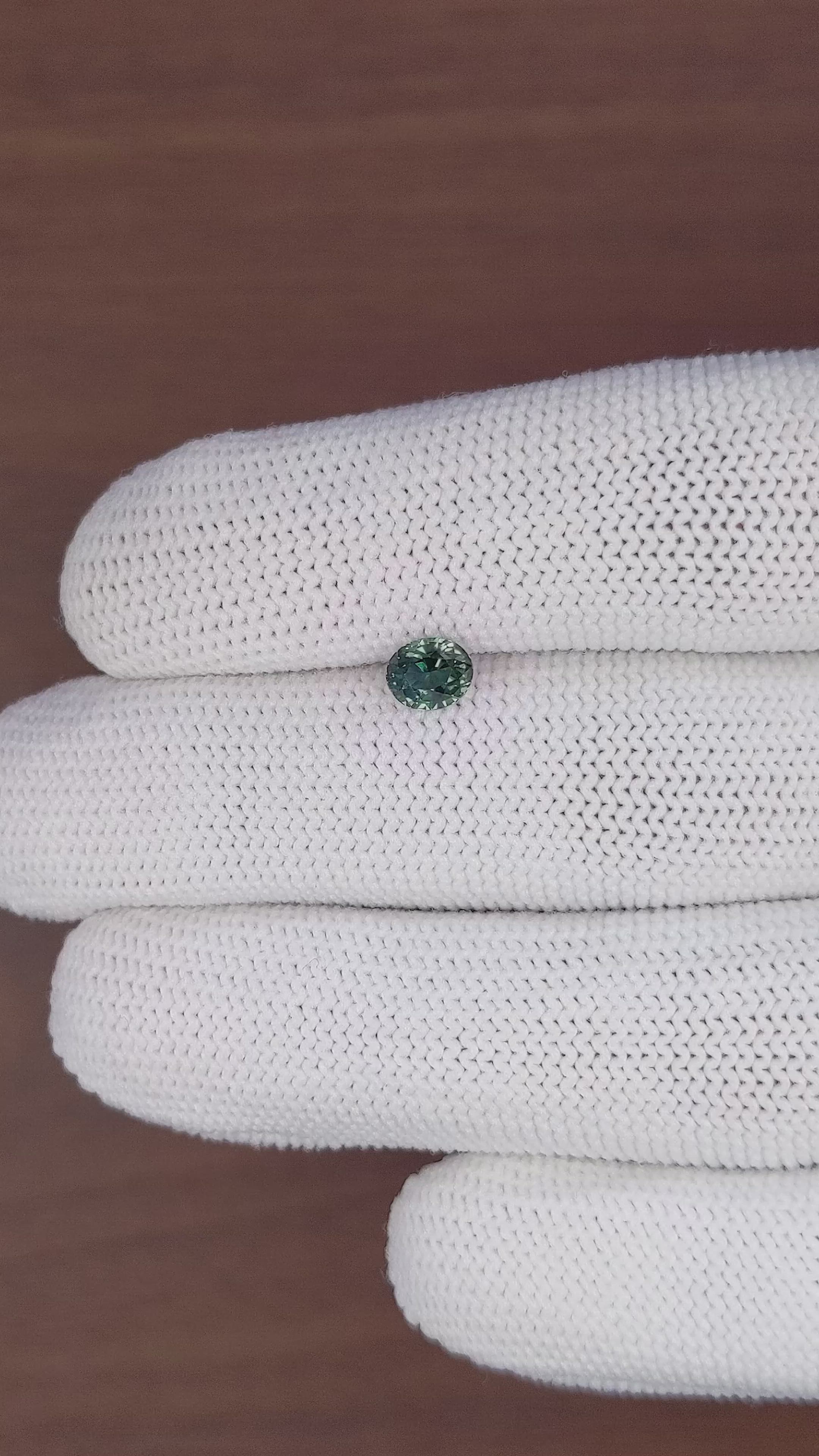 0.93 Ct. Bluish Green Sapphire from Tanzania Size Video