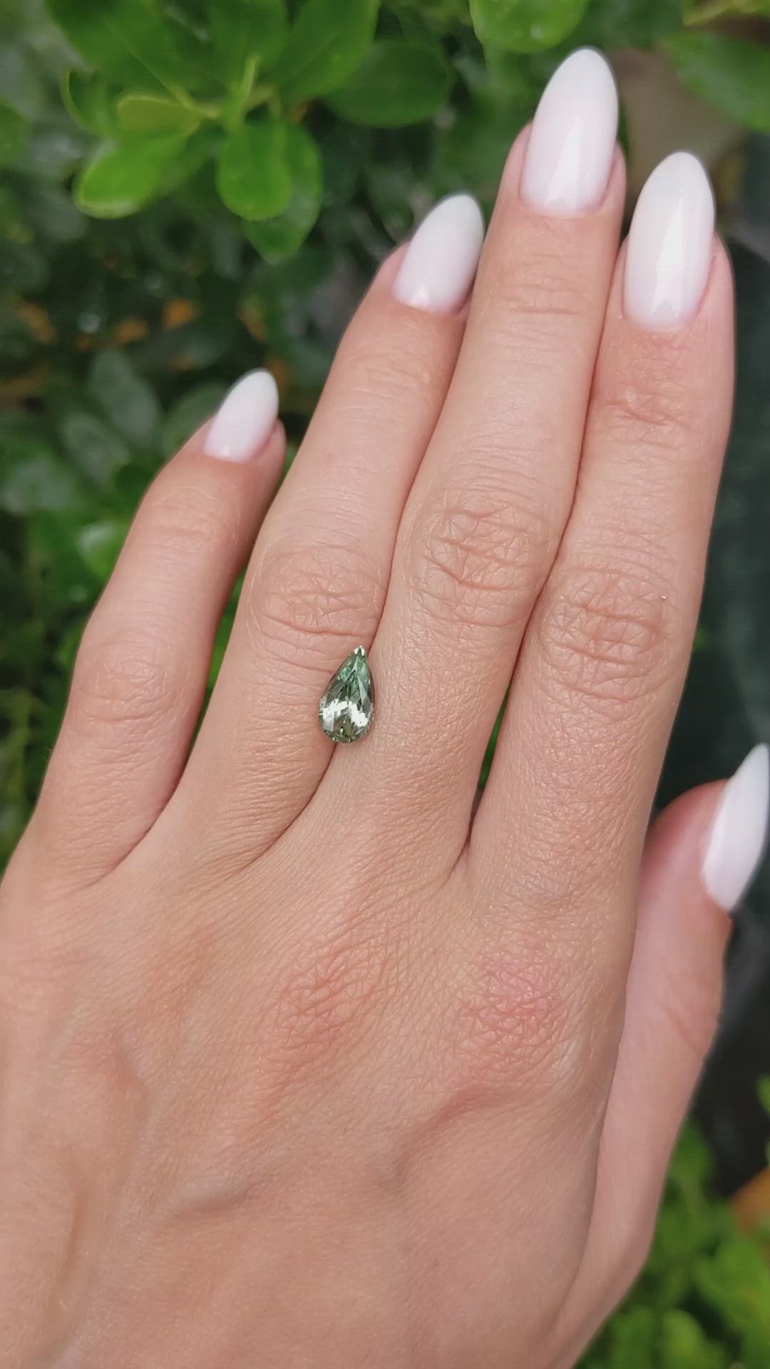 1.58 Ct. Green Sapphire from Montana Size Video