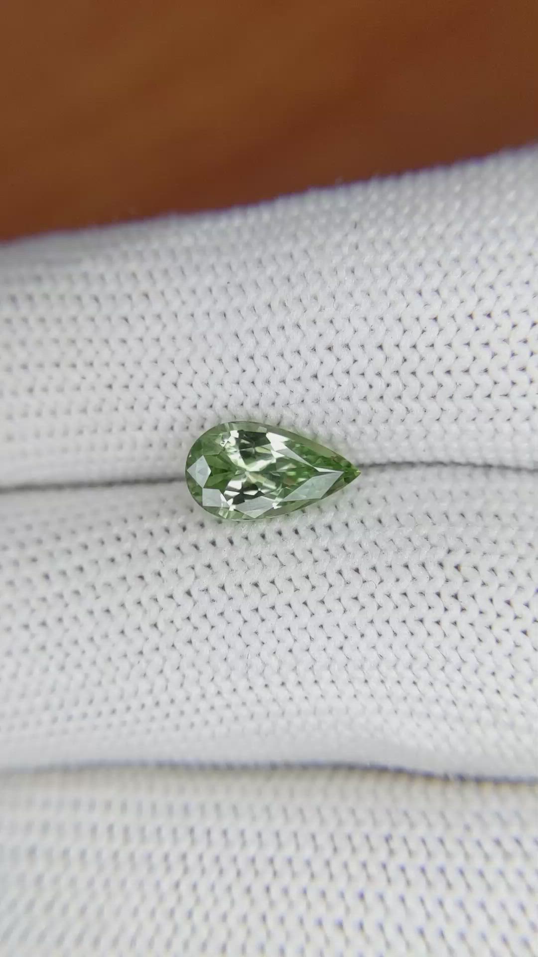 1.58 Ct. Green Sapphire from Montana Size Video