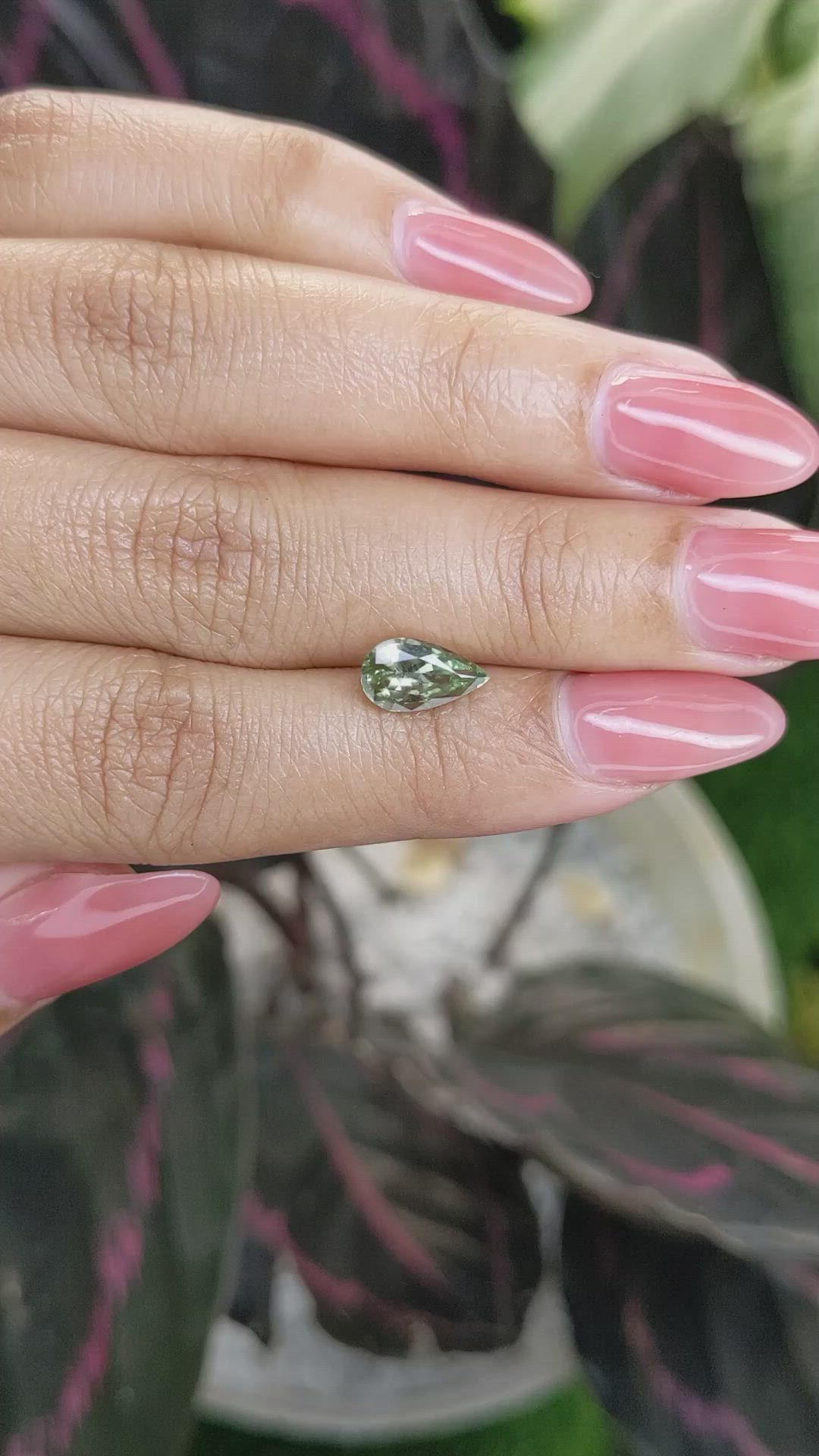 1.58 Ct. Green Sapphire from Montana Size Video