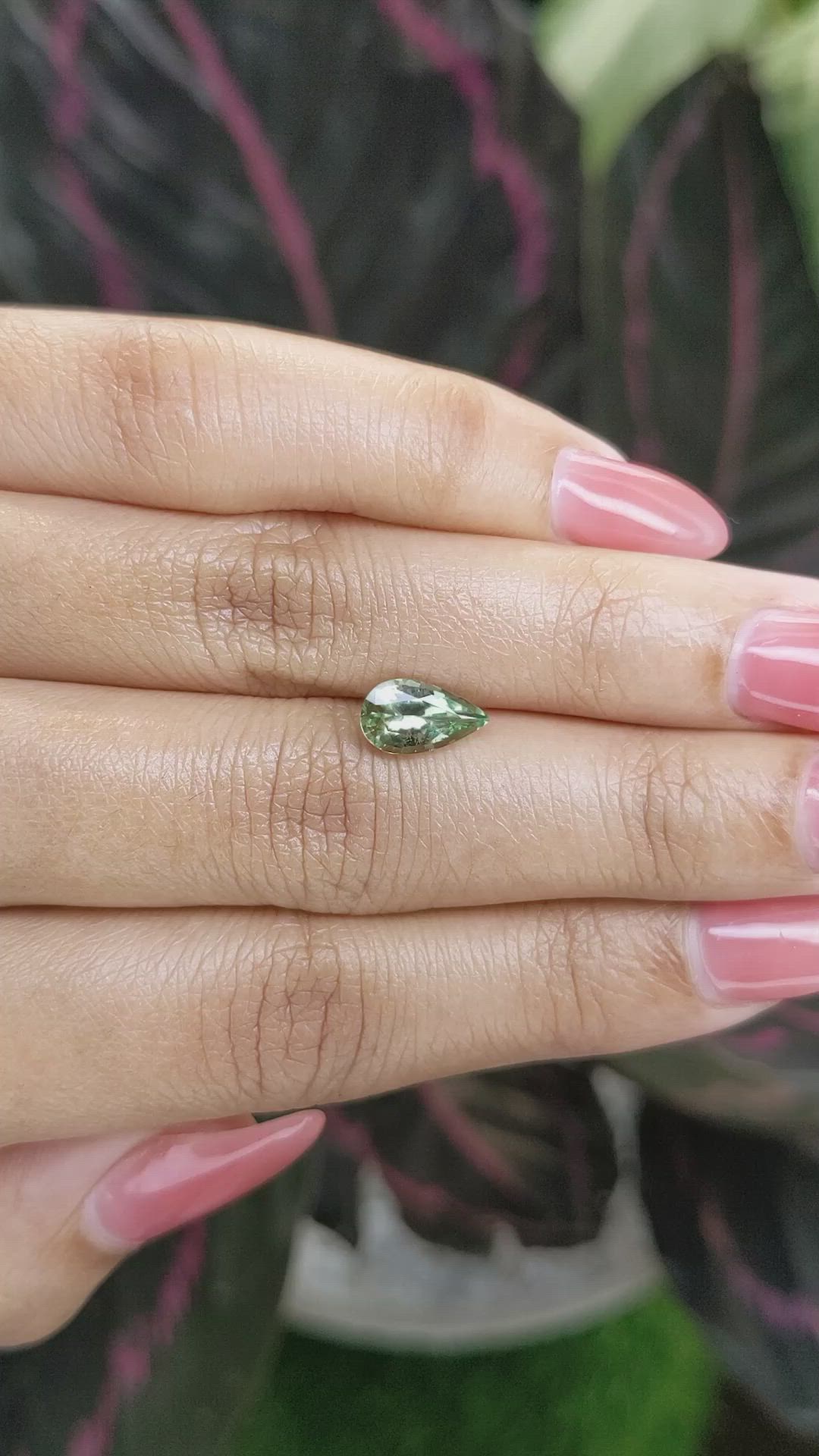 1.58 Ct. Green Sapphire from Montana Size Video