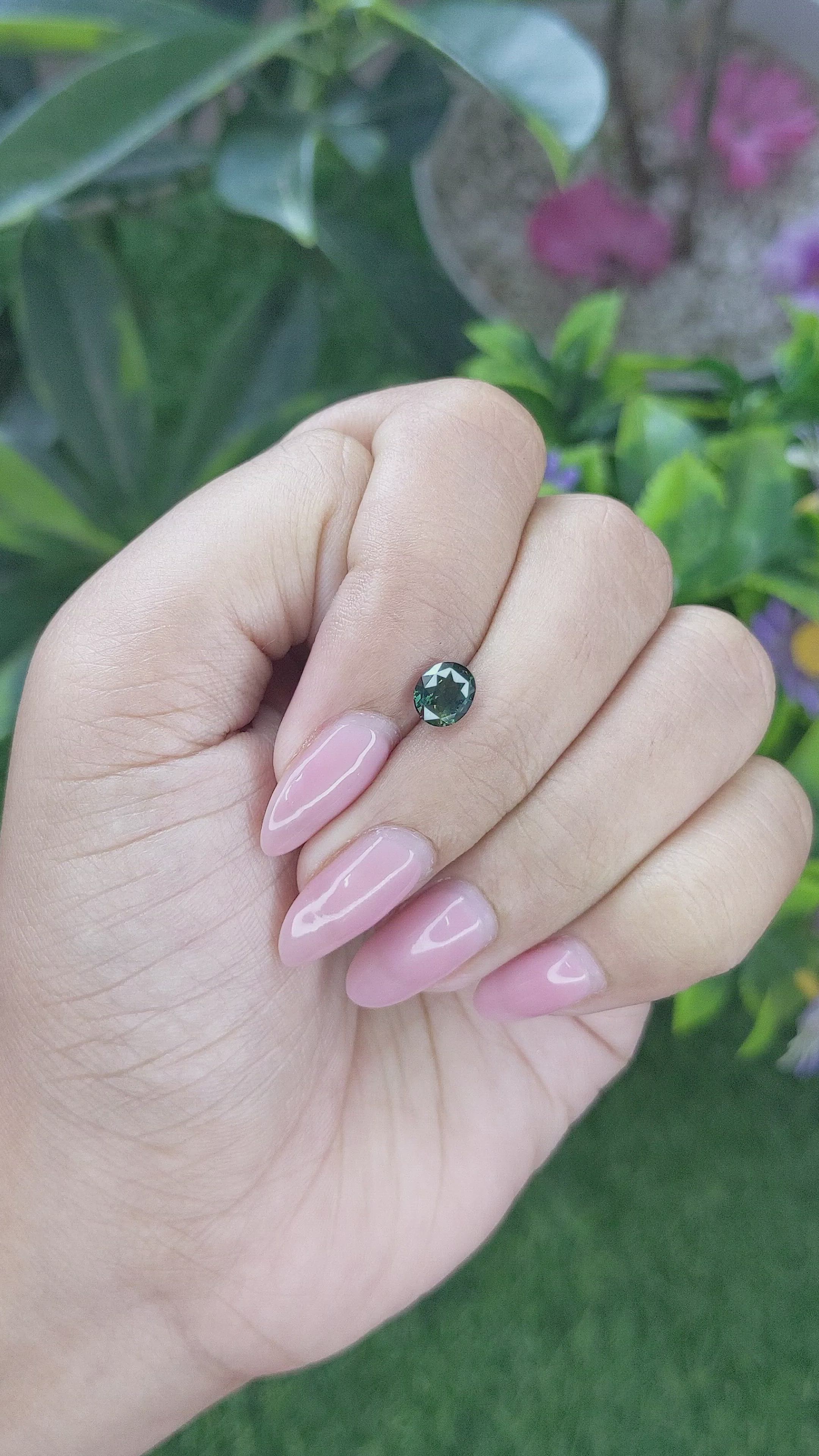 1.00 Ct. Green Sapphire from Tanzania Size Video