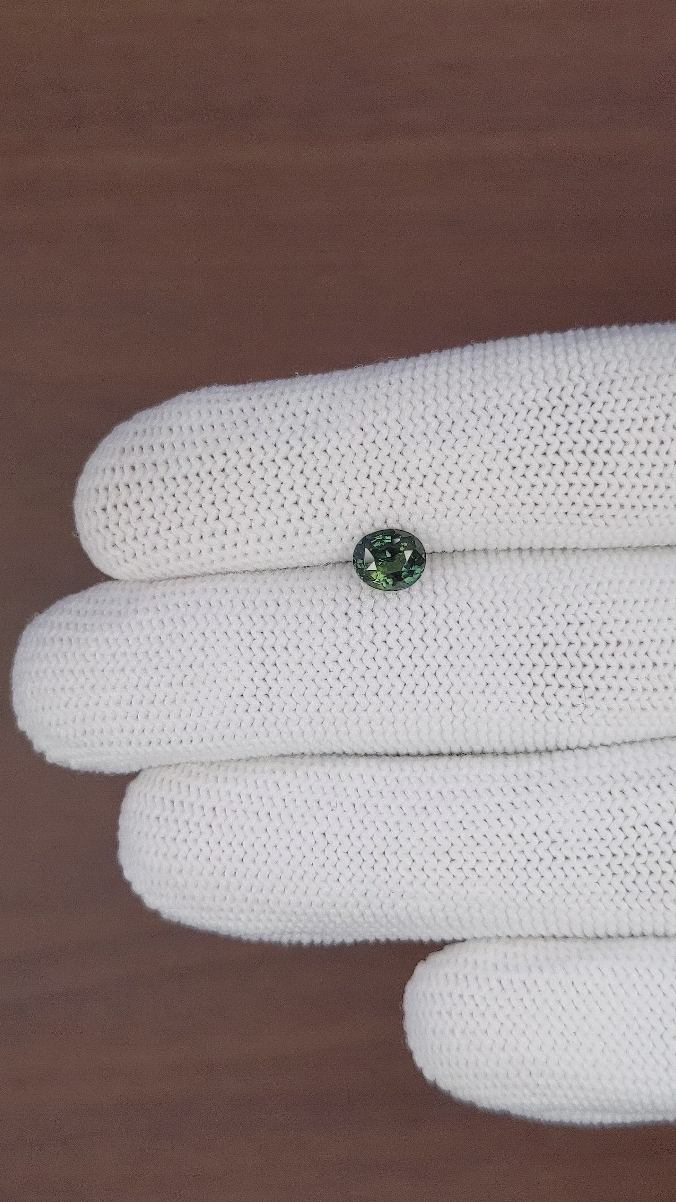 1.00 Ct. Green Sapphire from Tanzania Size Video
