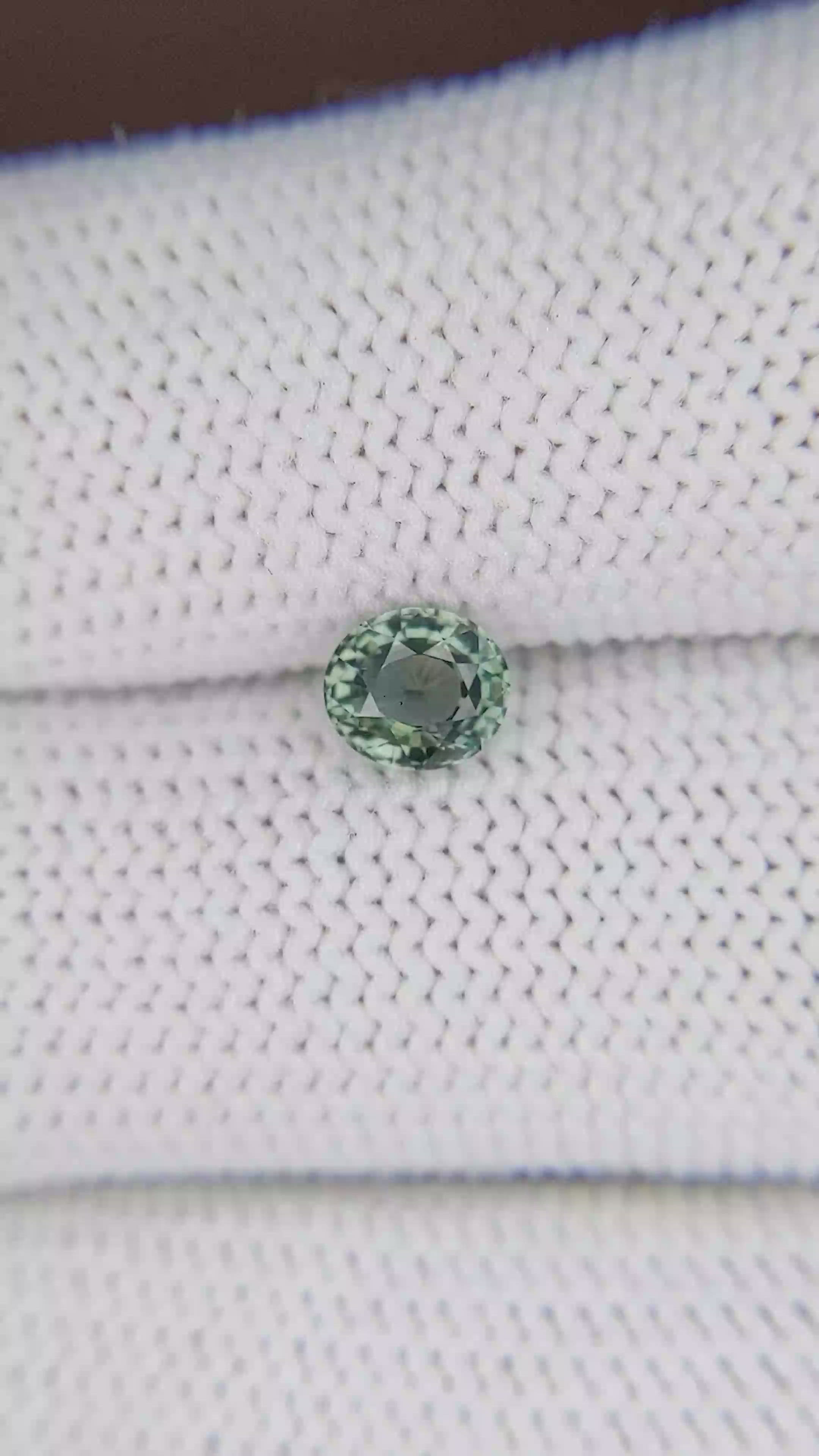 0.83 Ct. Bluish Green Sapphire from Tanzania Size Video