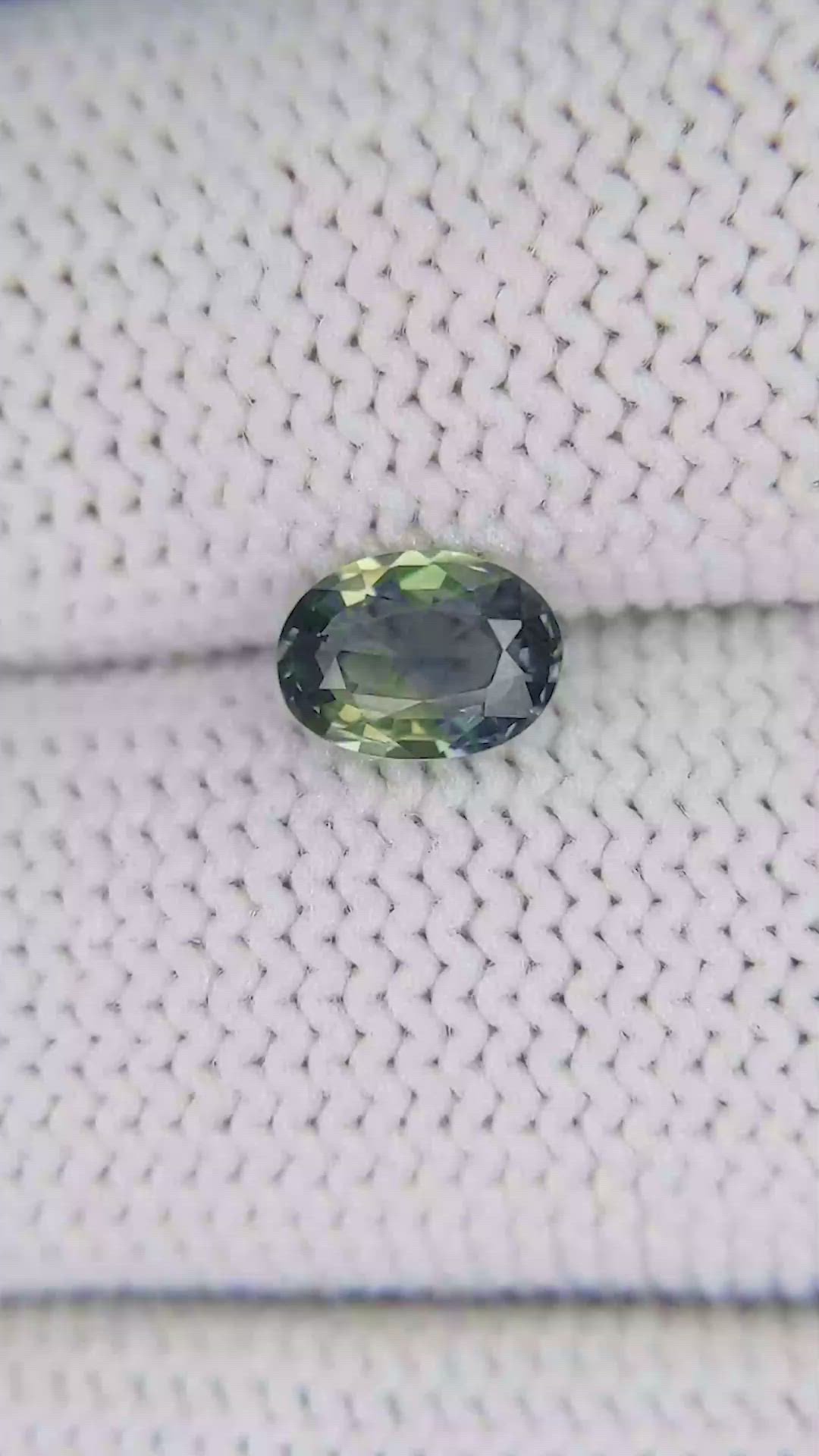 0.89 Ct. Bluish Green Sapphire from Tanzania Size Video
