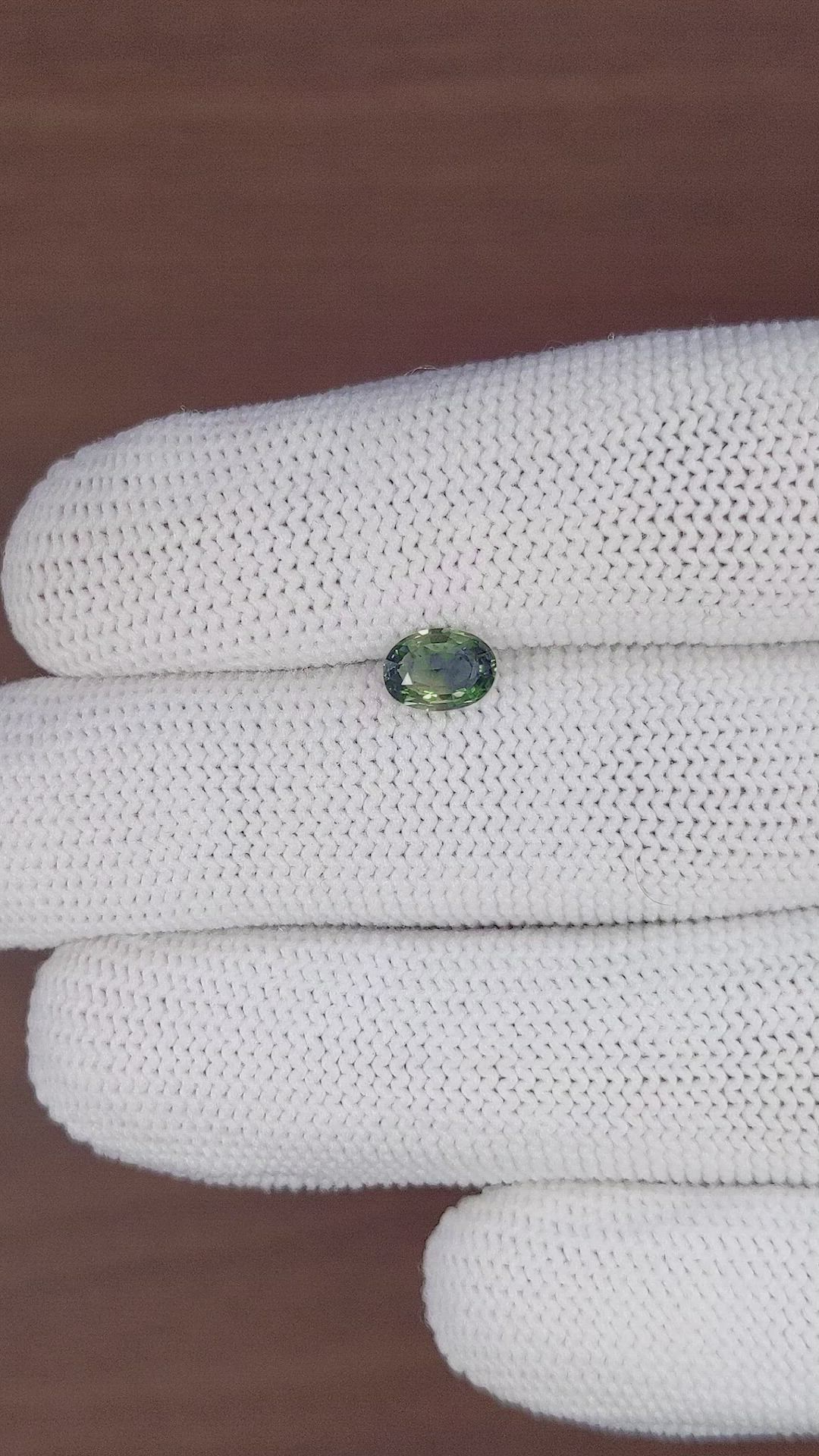 0.89 Ct. Bluish Green Sapphire from Tanzania Size Video