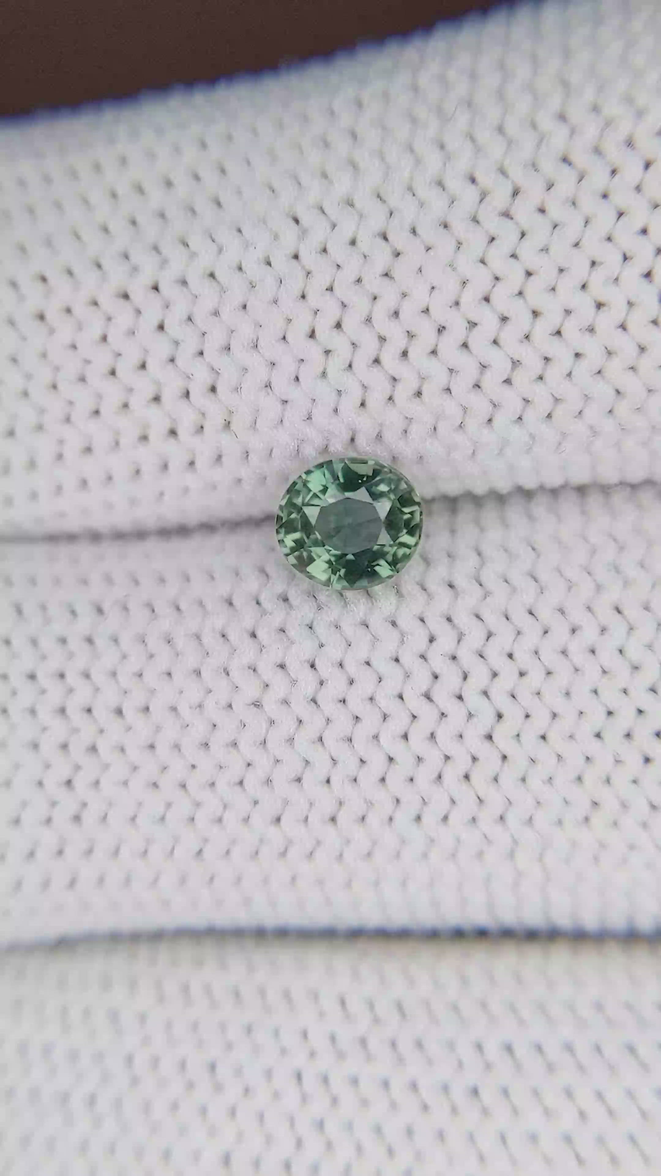 0.79 Ct. Bluish Green Sapphire from Tanzania Size Video